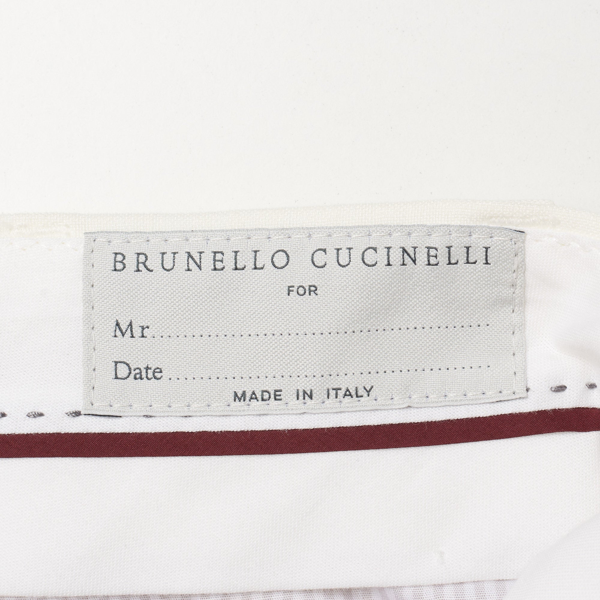 BRUNELLO CUCINELLI White Linen Double Pleated Leisure Fit Pants EU 50 US 34