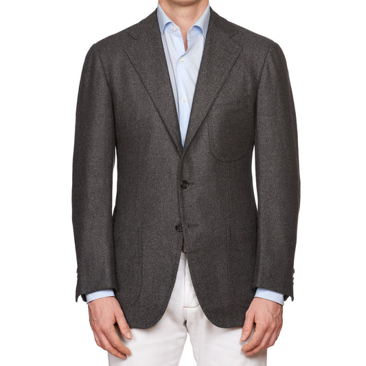 CESARE ATTOLINI  for M.BARDELLI Handmade Gray Cashmere Jacket EU 50 US 40