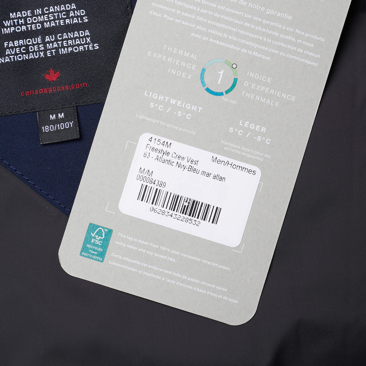 CANADA GOOSE Freestyle Crew 4154M 63 Arctic Navy Blue Down Vest CANADA GOOSE