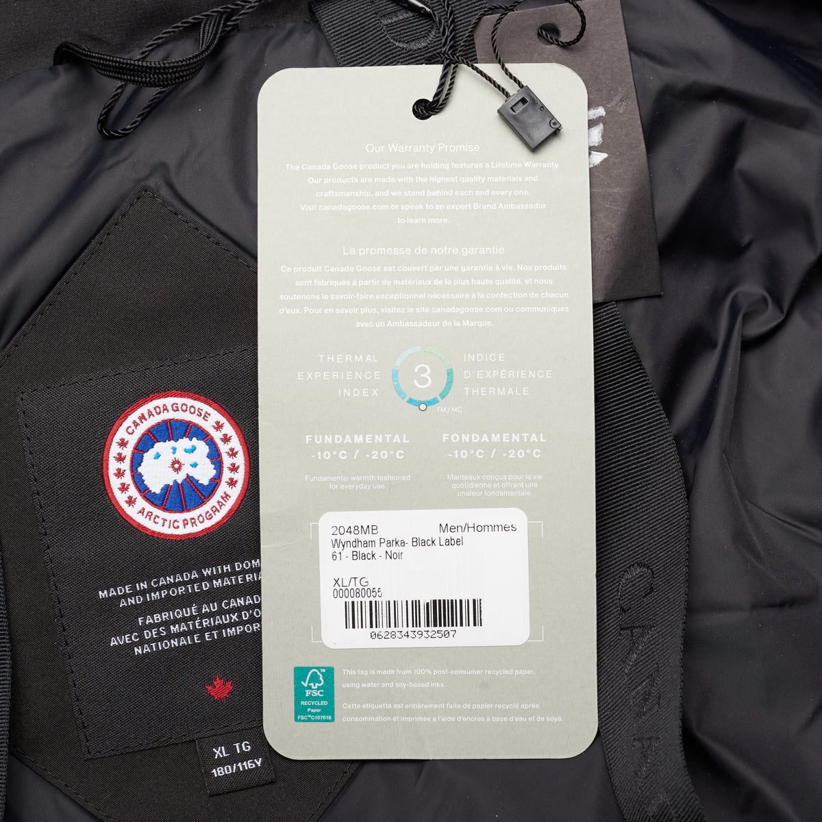 CANADA GOOSE Wyndham Parka  Black Label 2048MB 61 Black Down Jacket Coat NEW CANADA GOOSE