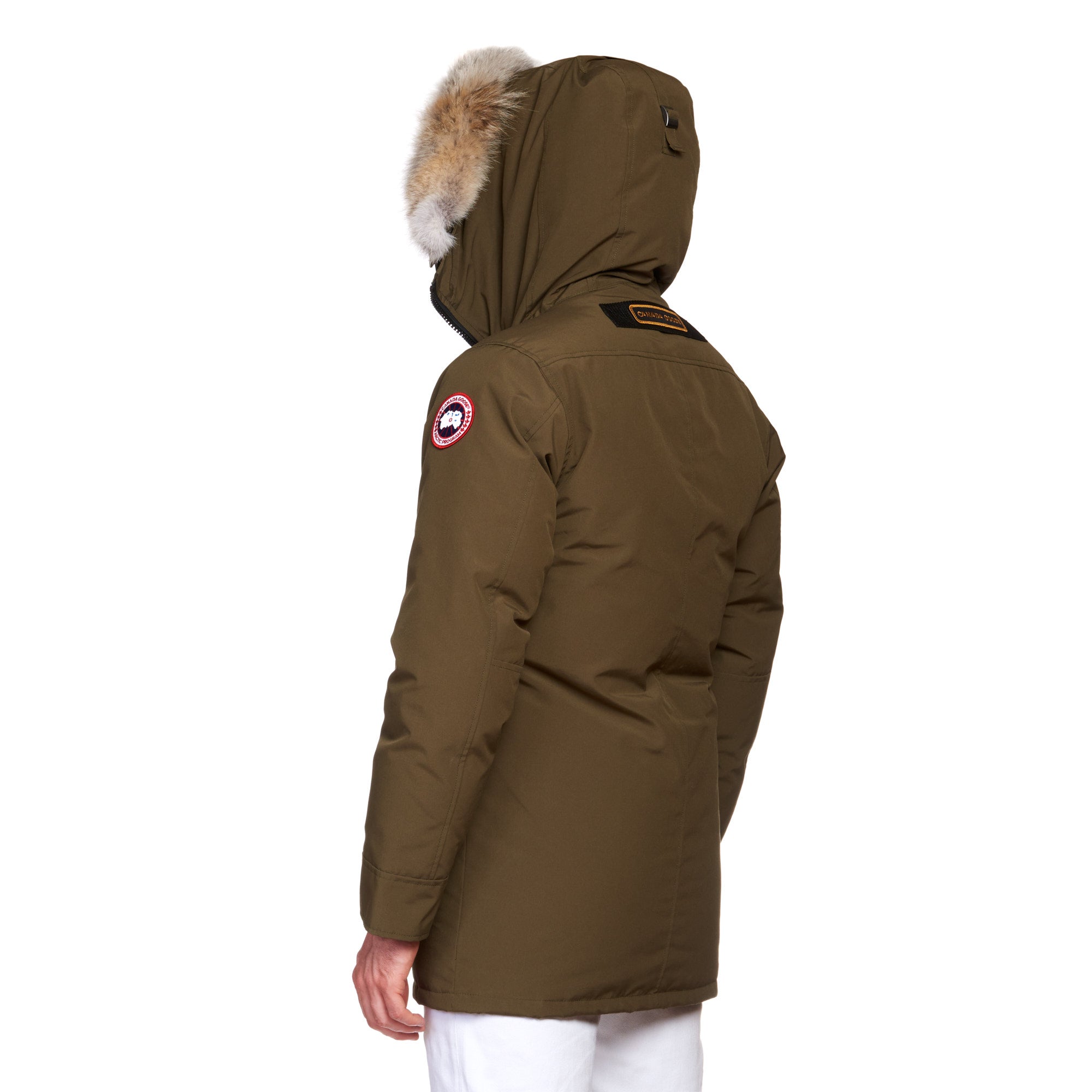 CANADA GOOSE Chateau Parka 3426M 49 Military Green Down Jacket Size S Fur Ruff CANADA GOOSE