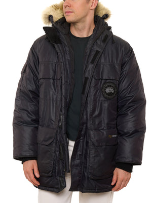 Rare CANADA GOOSE Expedition Parka Black Label Jacket Coyote Fur Ruff