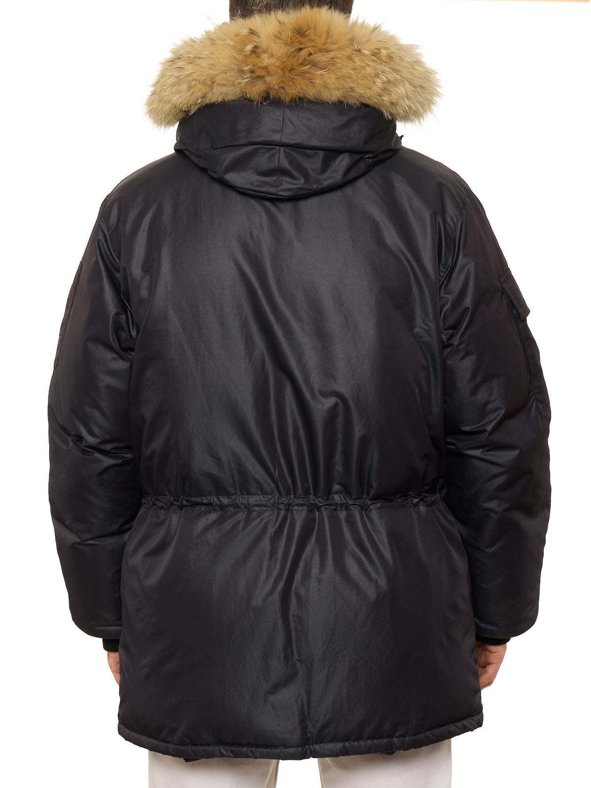 Rare CANADA GOOSE Expedition Parka Black Label Jacket Coyote Fur Ruff