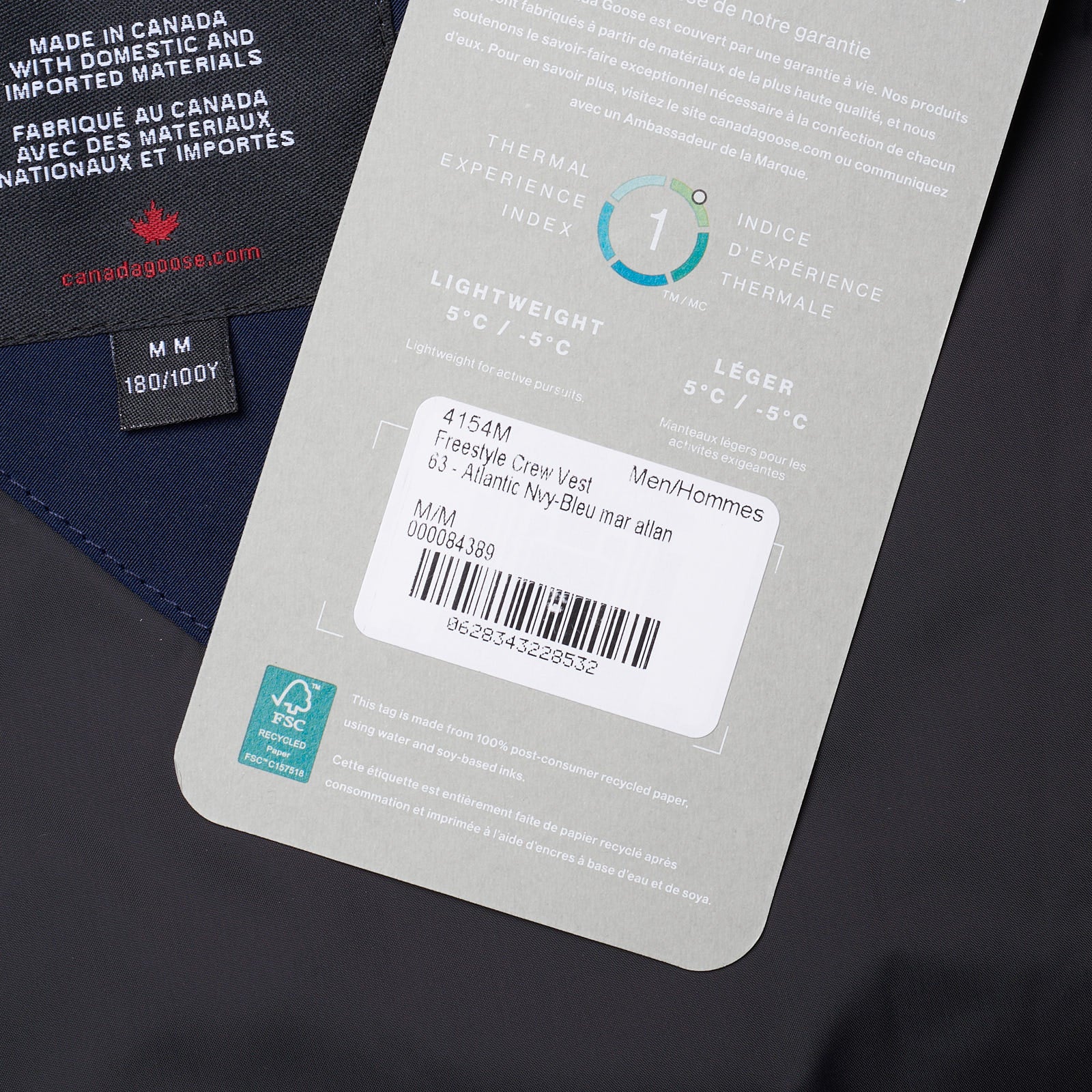 CANADA GOOSE Freestyle Crew 4154M 63 Arctic Navy Blue Down Vest CANADA GOOSE