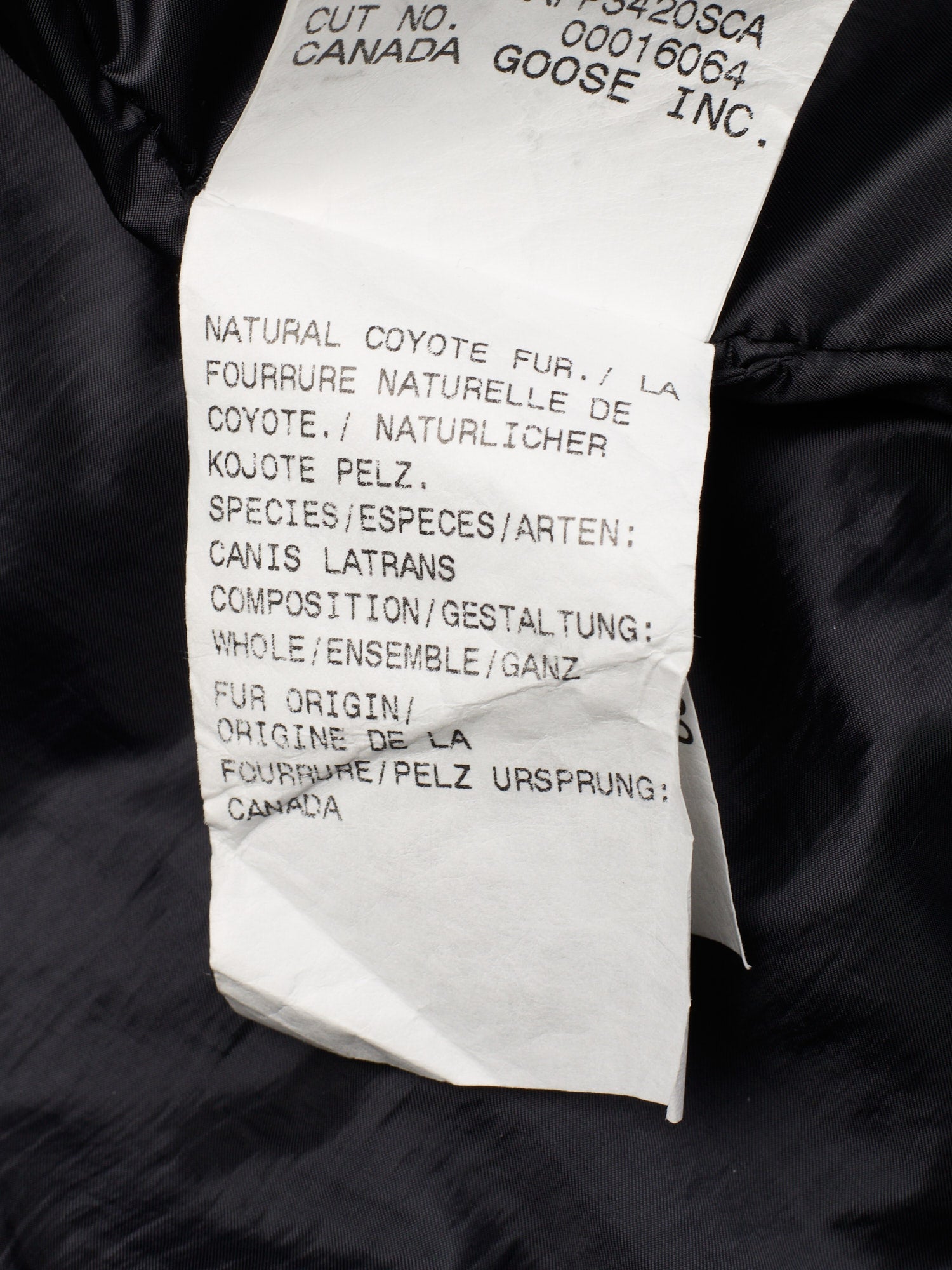 CANADA GOOSE x LORO PIANA Branta Trento Black Down Parka XL Fur Ruff