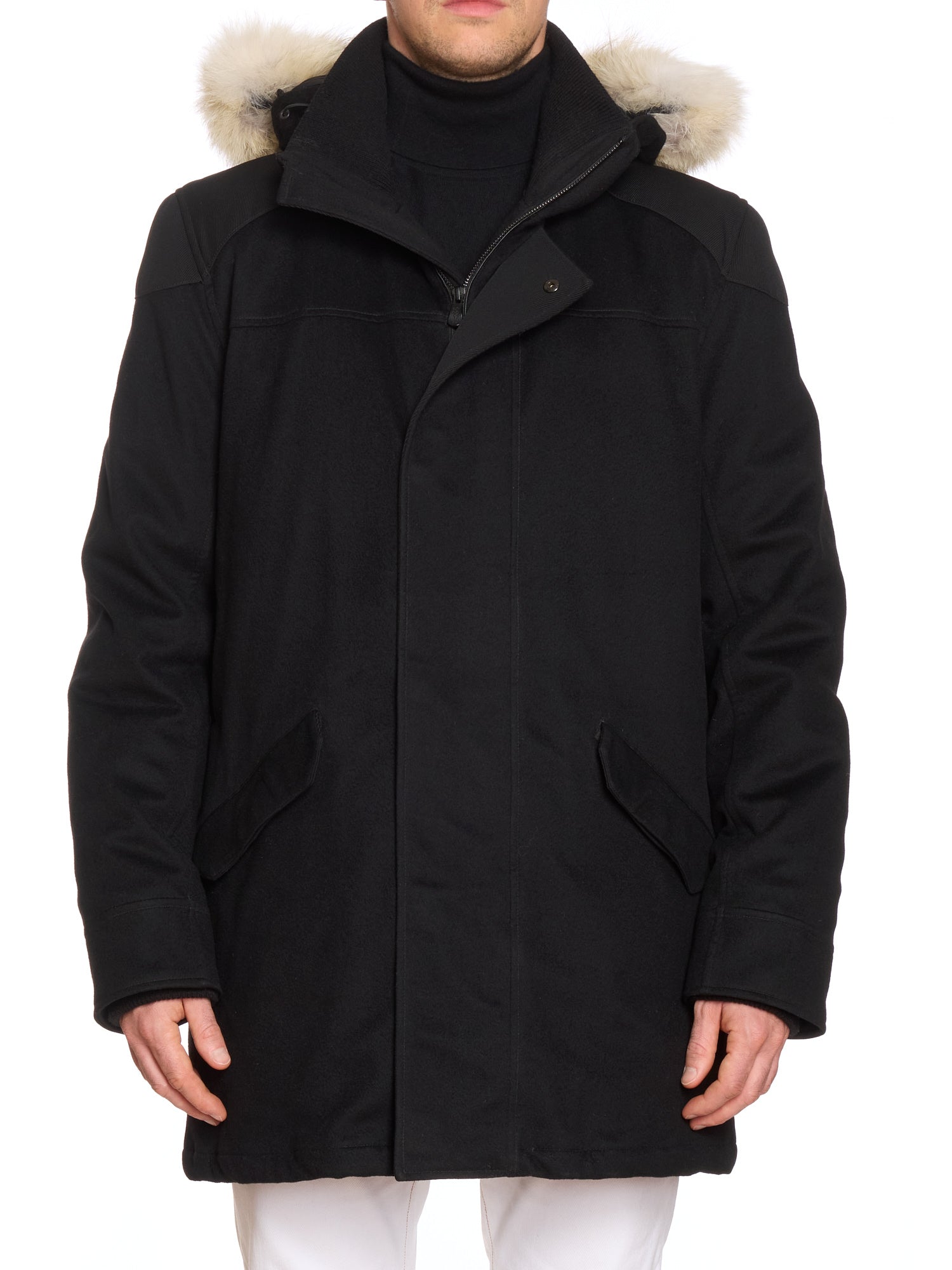 CANADA GOOSE x LORO PIANA Branta Trento Black Down Parka XL Fur Ruff