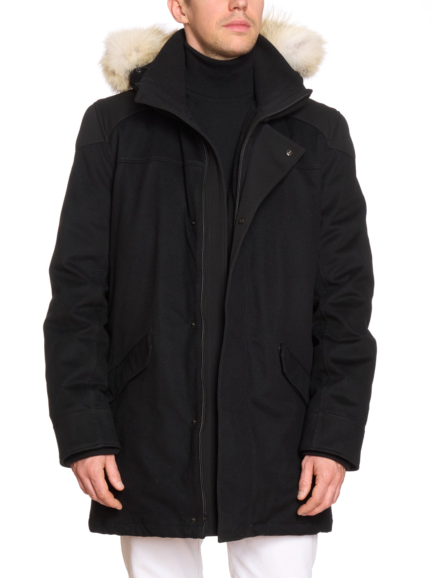CANADA GOOSE x LORO PIANA Branta Trento Black Down Parka XL Fur Ruff