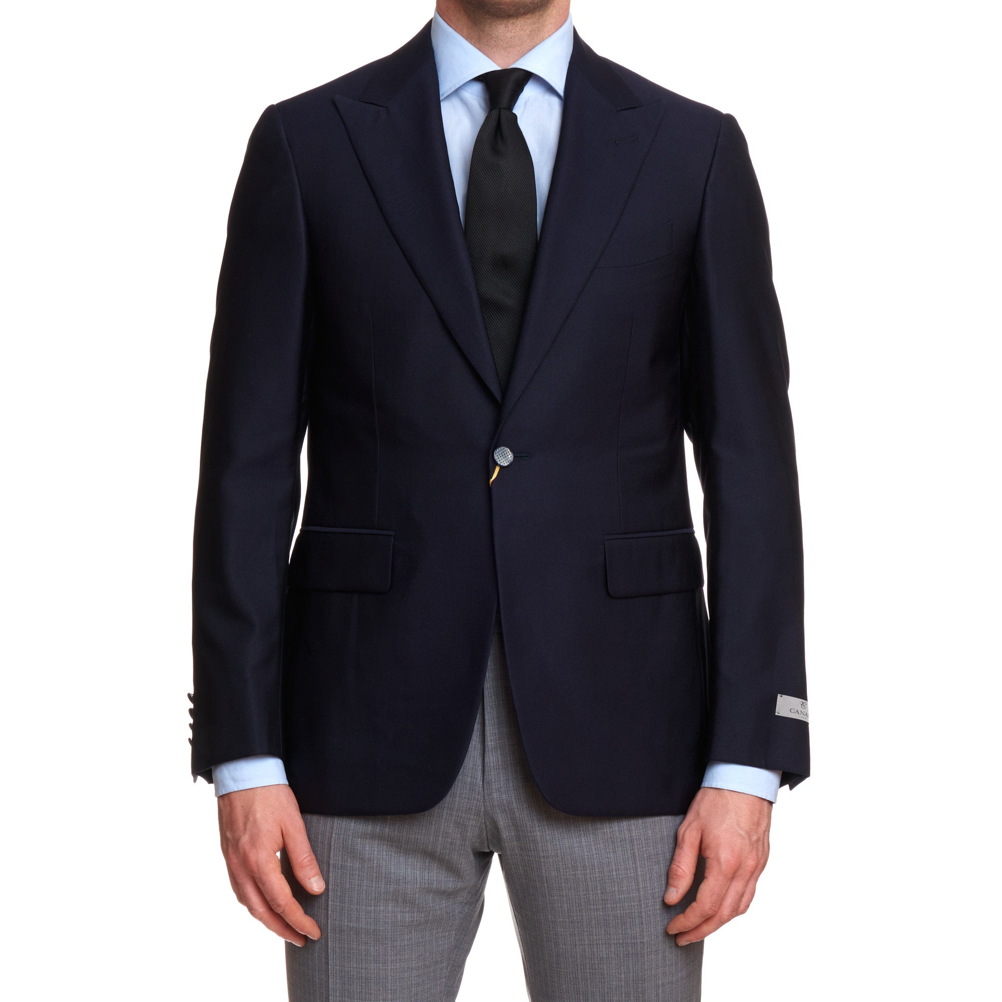 CANALI 1934 Blue-Gray Wool-Silk 1 Button Peak Lapel Morning Suit EU 50 US 40 CANALI