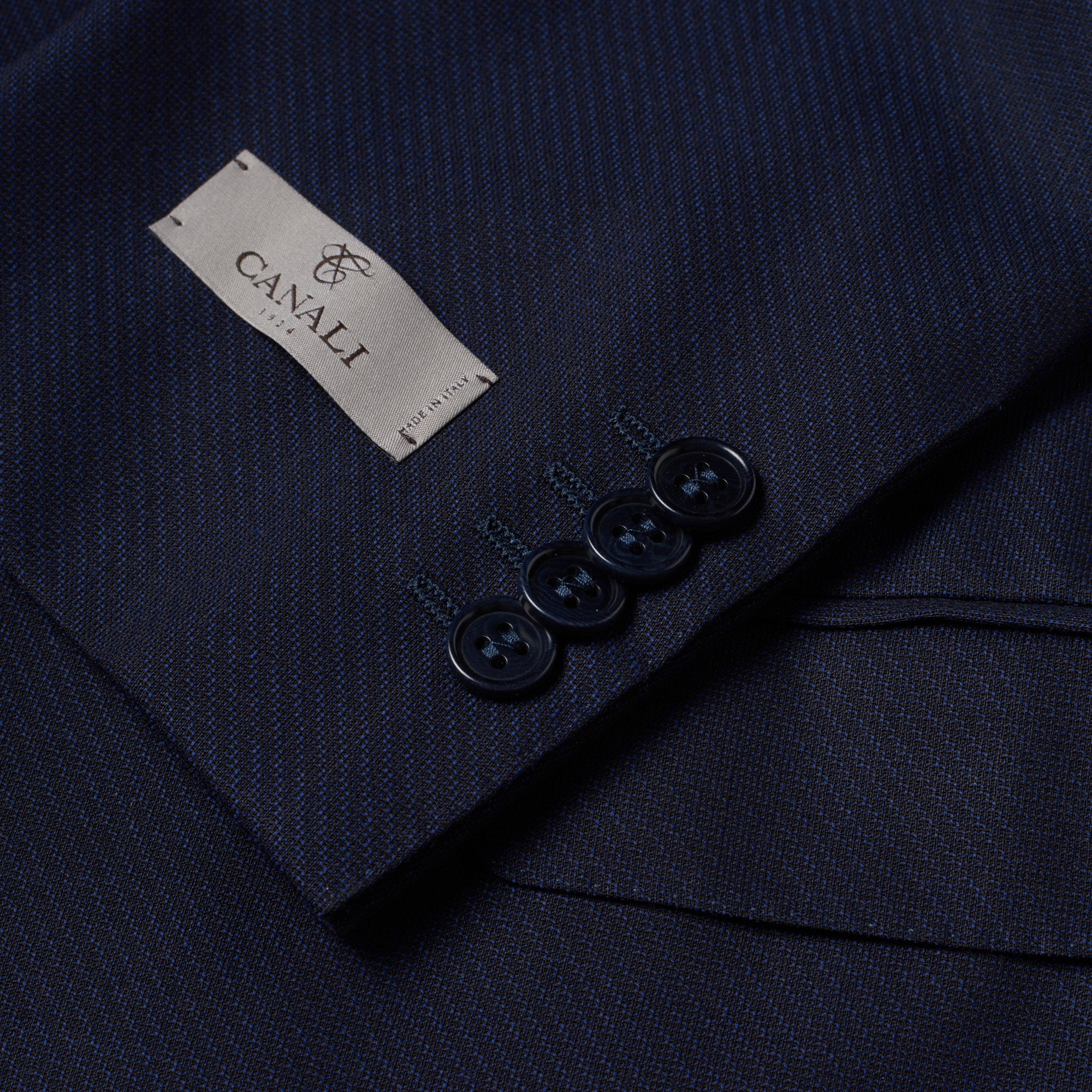 CANALI 1934 Navy Blue Impeccabile Wool Suit EU 50 US 40 Regular Slim Fit Cut