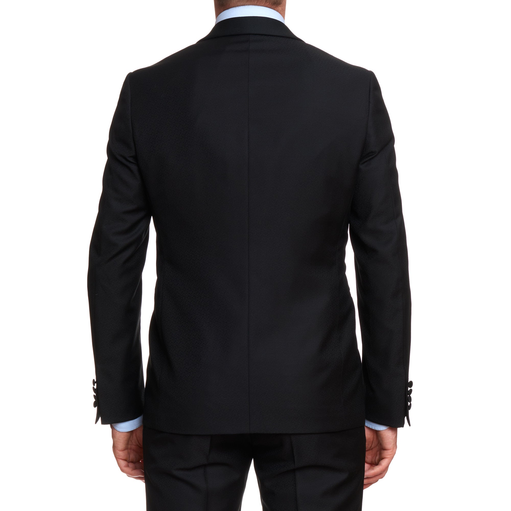 CANALI 1934 Black Jacquard Patterned Wool 3 Piece Shawl Collar Formal Suit EU 50 US 40 CANALI
