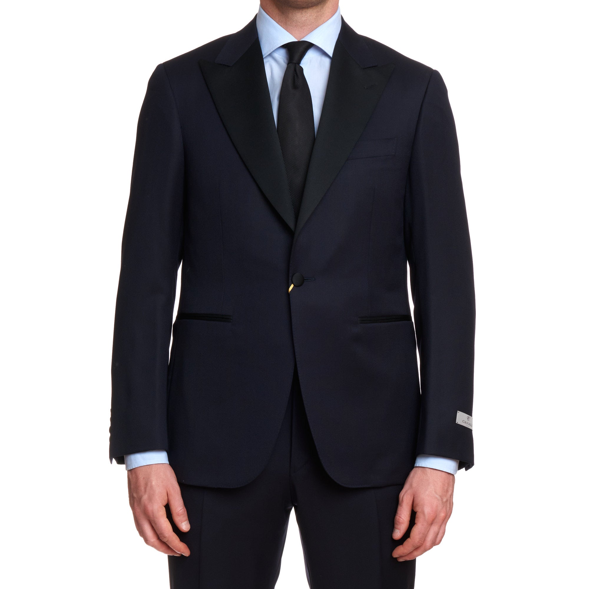 CANALI 1934 Blue Natural Comfort Wool 1 Button Peak Lapel Formal Suit EU 50 NEW US 40