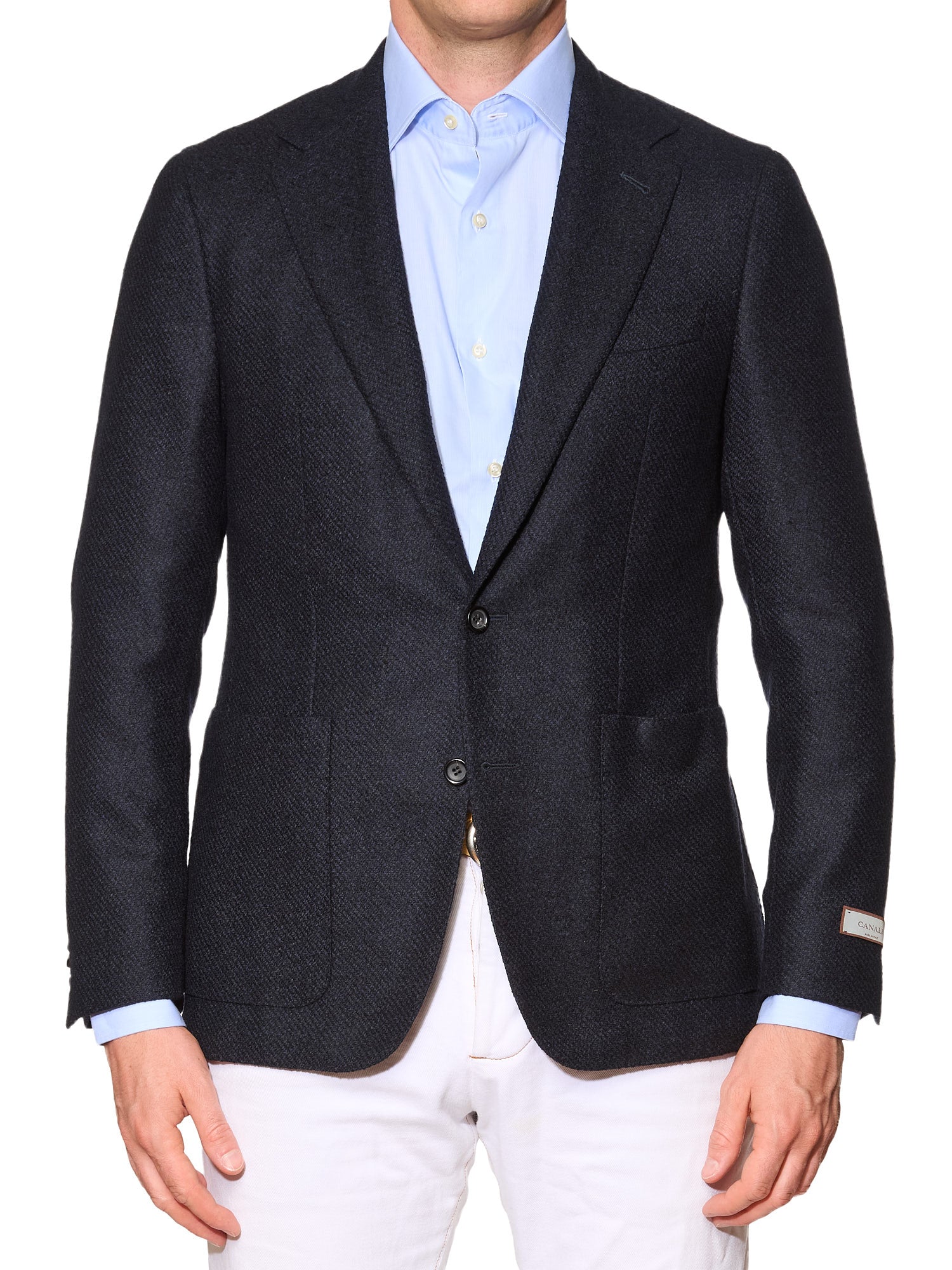 CANALI Dark Blue Wool-Polyester Jacket Blazer EU 48 NEW US 38