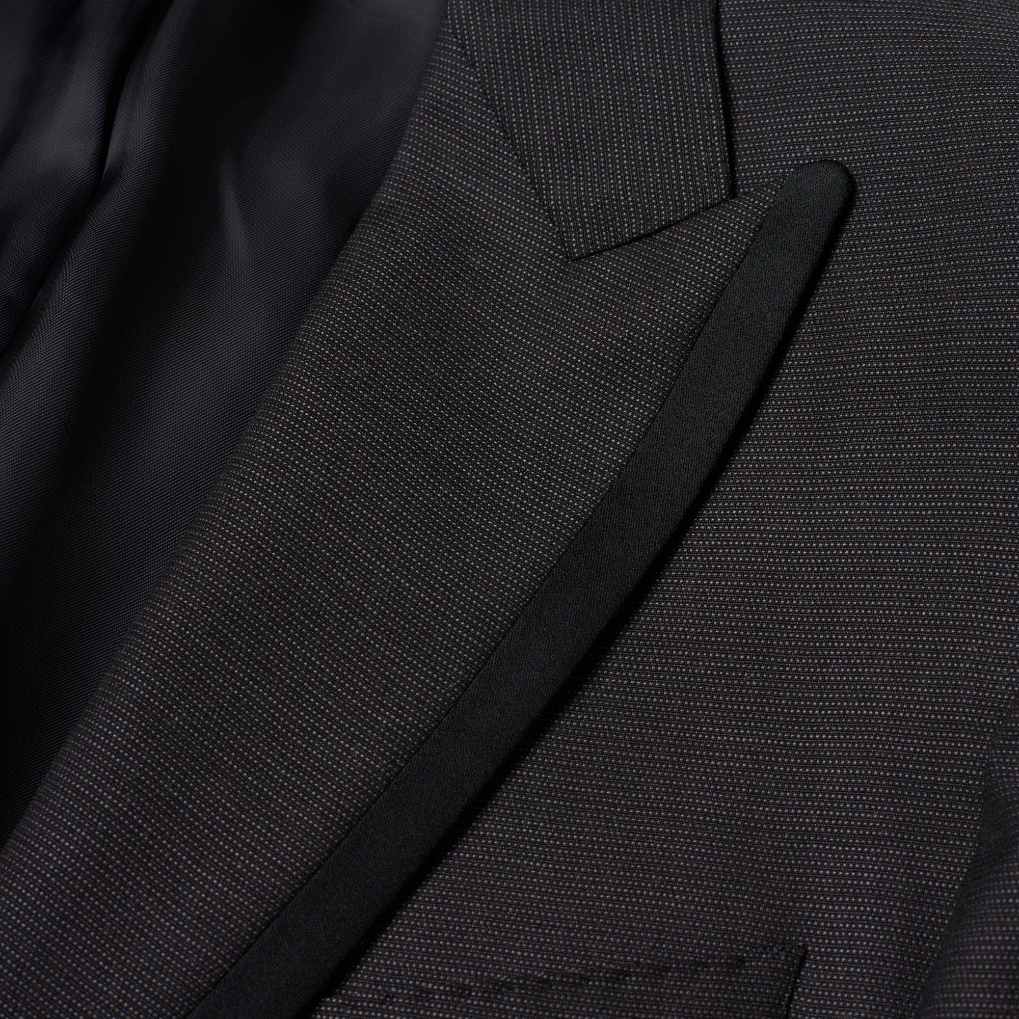 CANALI 1934 Dark Gray Water Resistant Wool 1 Button Peak Lapel Suit EU 50 US 40 Slim Fit CANALI