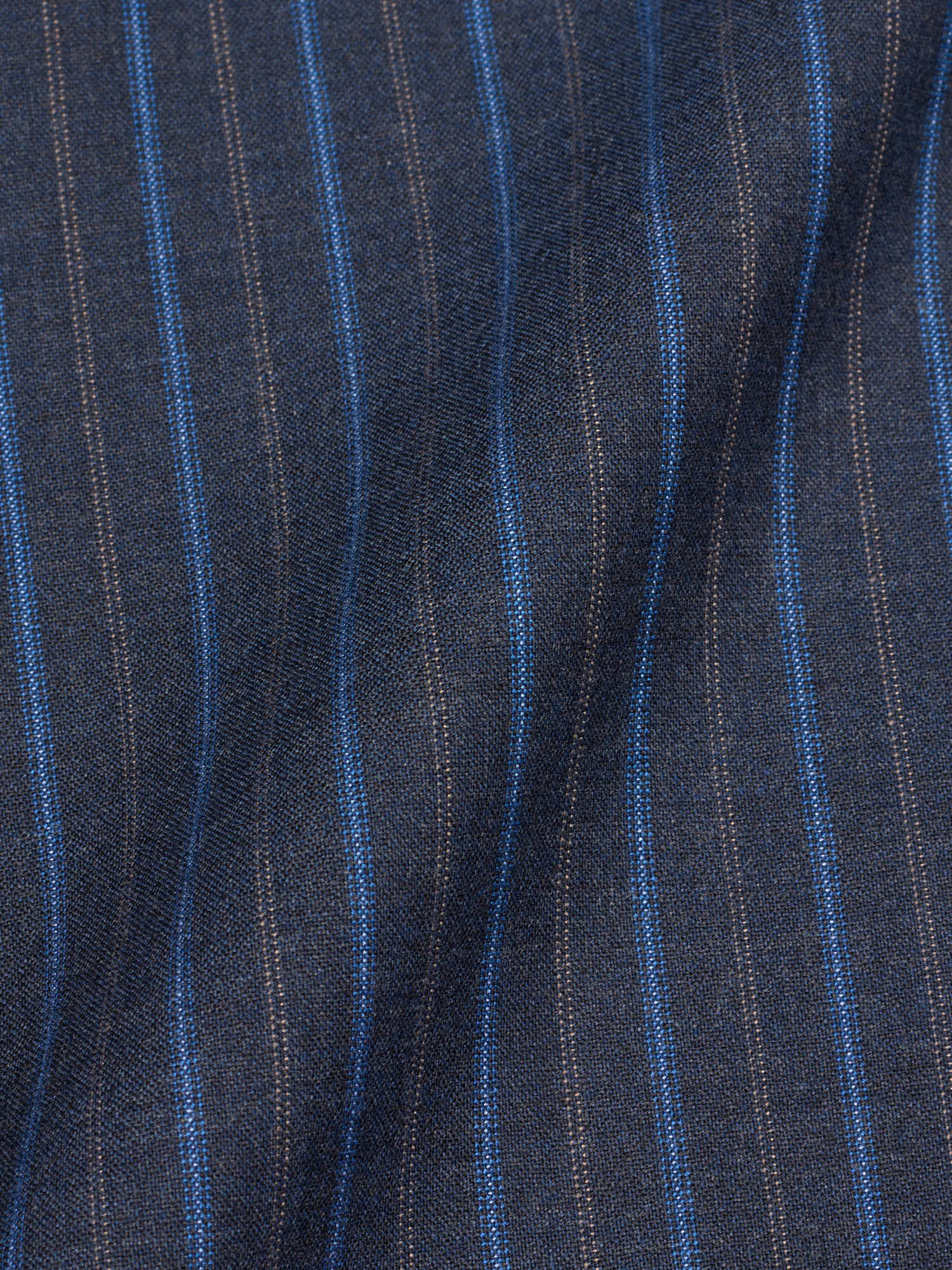 CANTARELLI for Sir Wilson Dark Blue Striped Virgin Wool S 150'S Suit