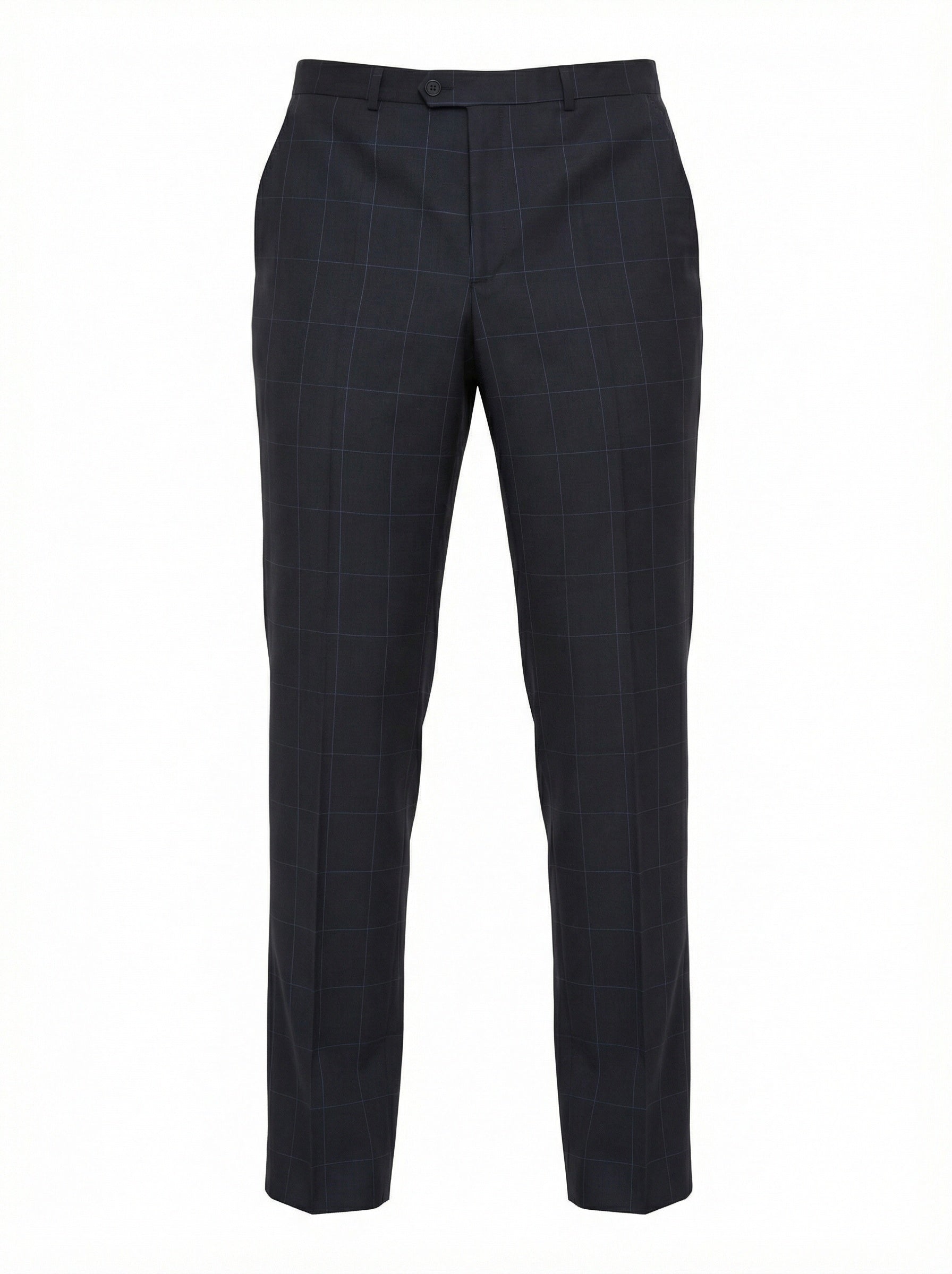 CANTARELLI for Sir Wilson Navy Blue Windowpane Wool Suit