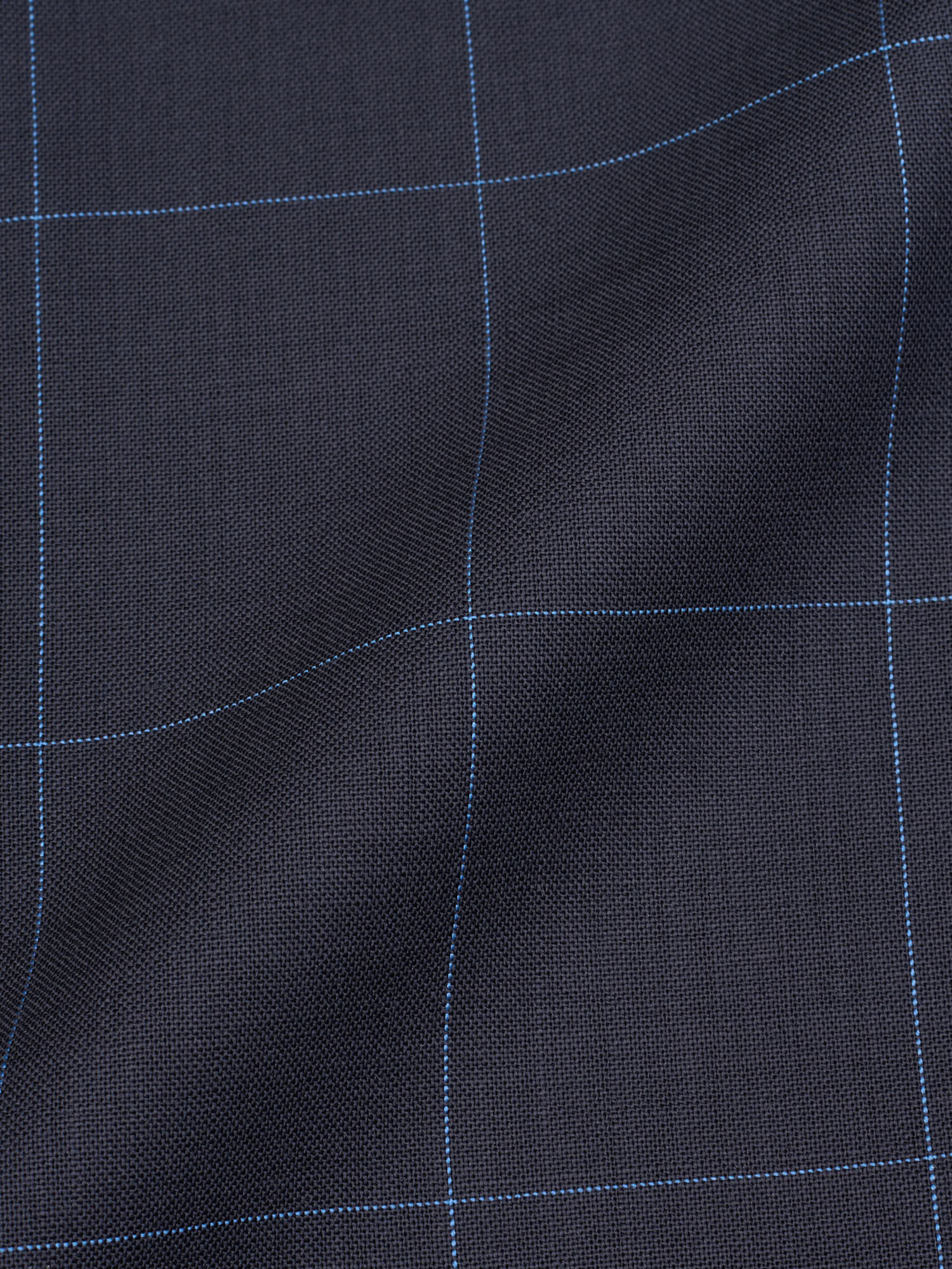 CANTARELLI for Sir Wilson Navy Blue Windowpane Wool Suit