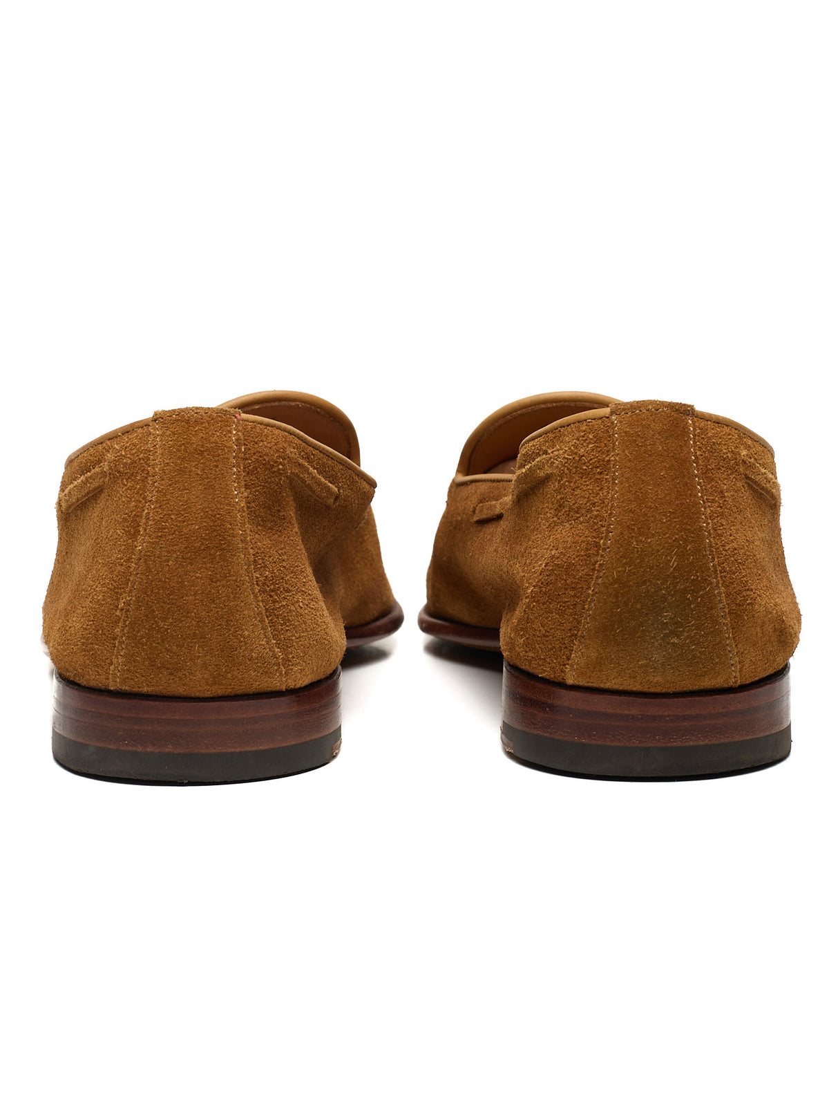 CARMINA Tobacco Suede Unlined Tassel Loafers