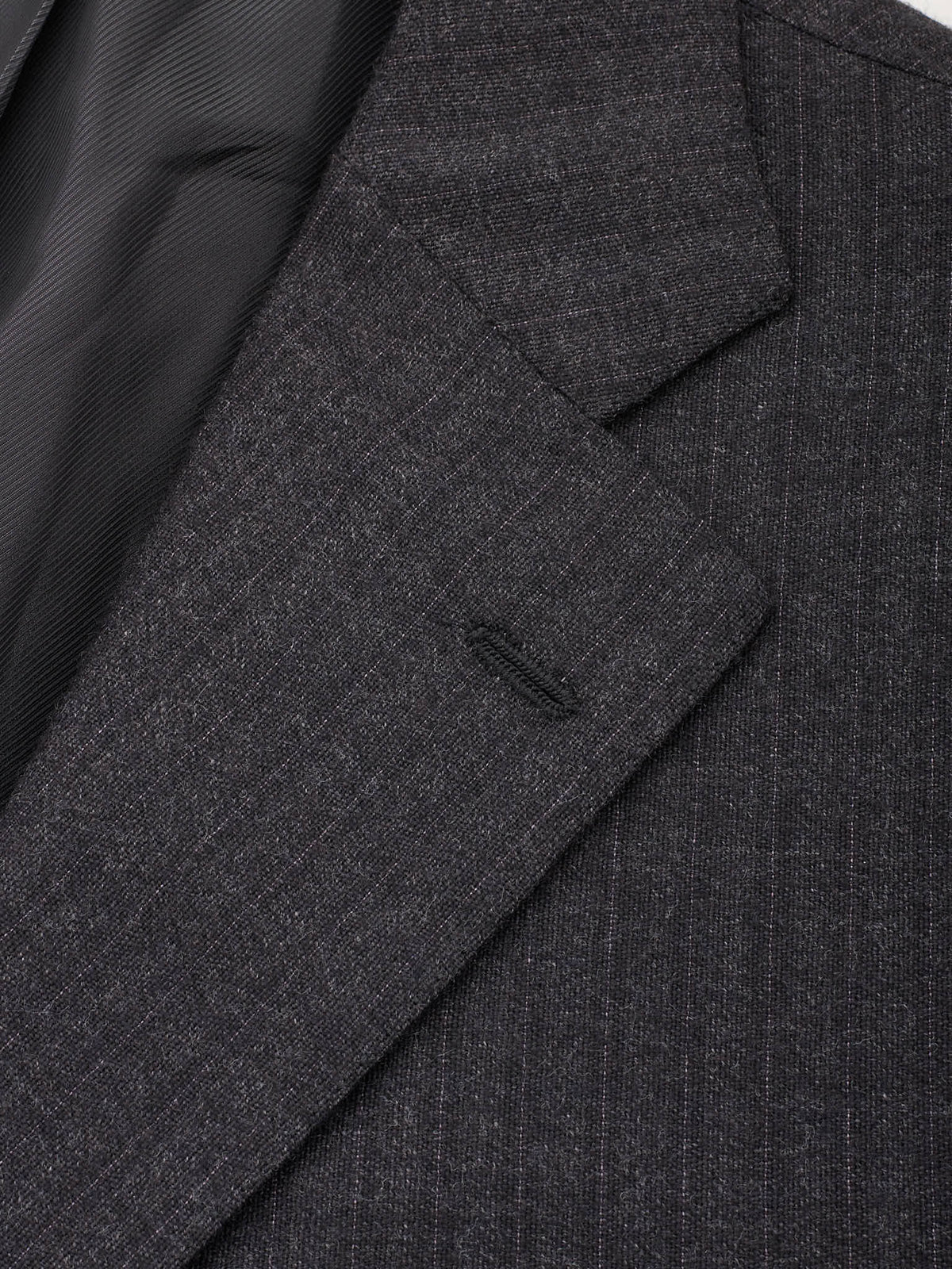 CESARE ATTOLINI Napoli Charcoal Gray Wool Suit US 44 EU 54