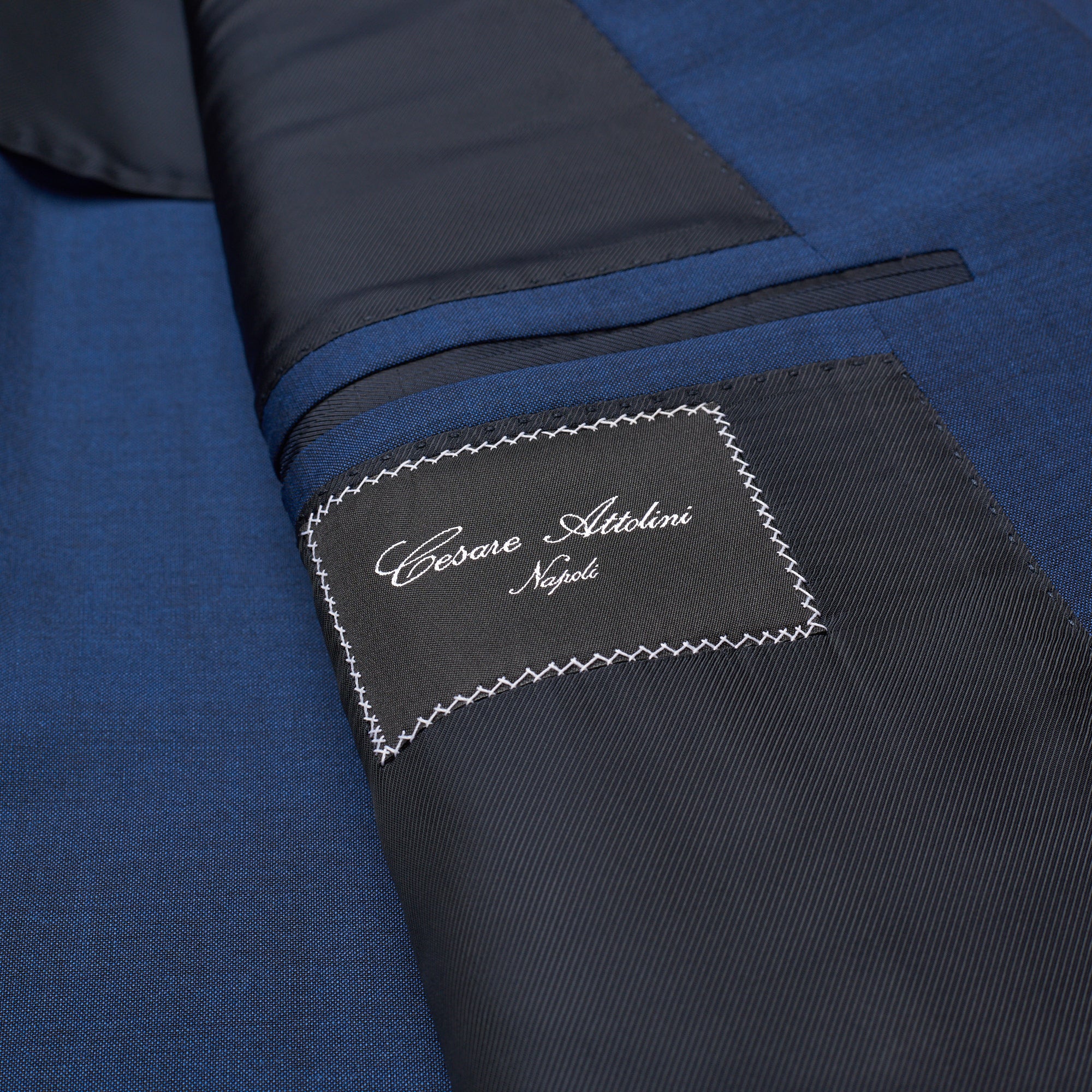 CESARE ATTOLINI Blue Summer Kid Mohair-Wool Super 130's Peak Lapel Suit 56 NEW 46
