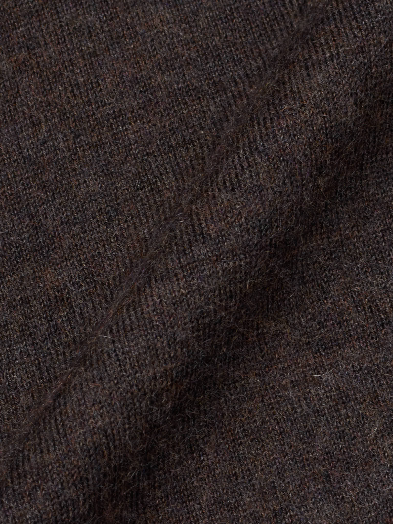 CESARE ATTOLINI Brown Cashmere-Silk V-Neck Sweater M
