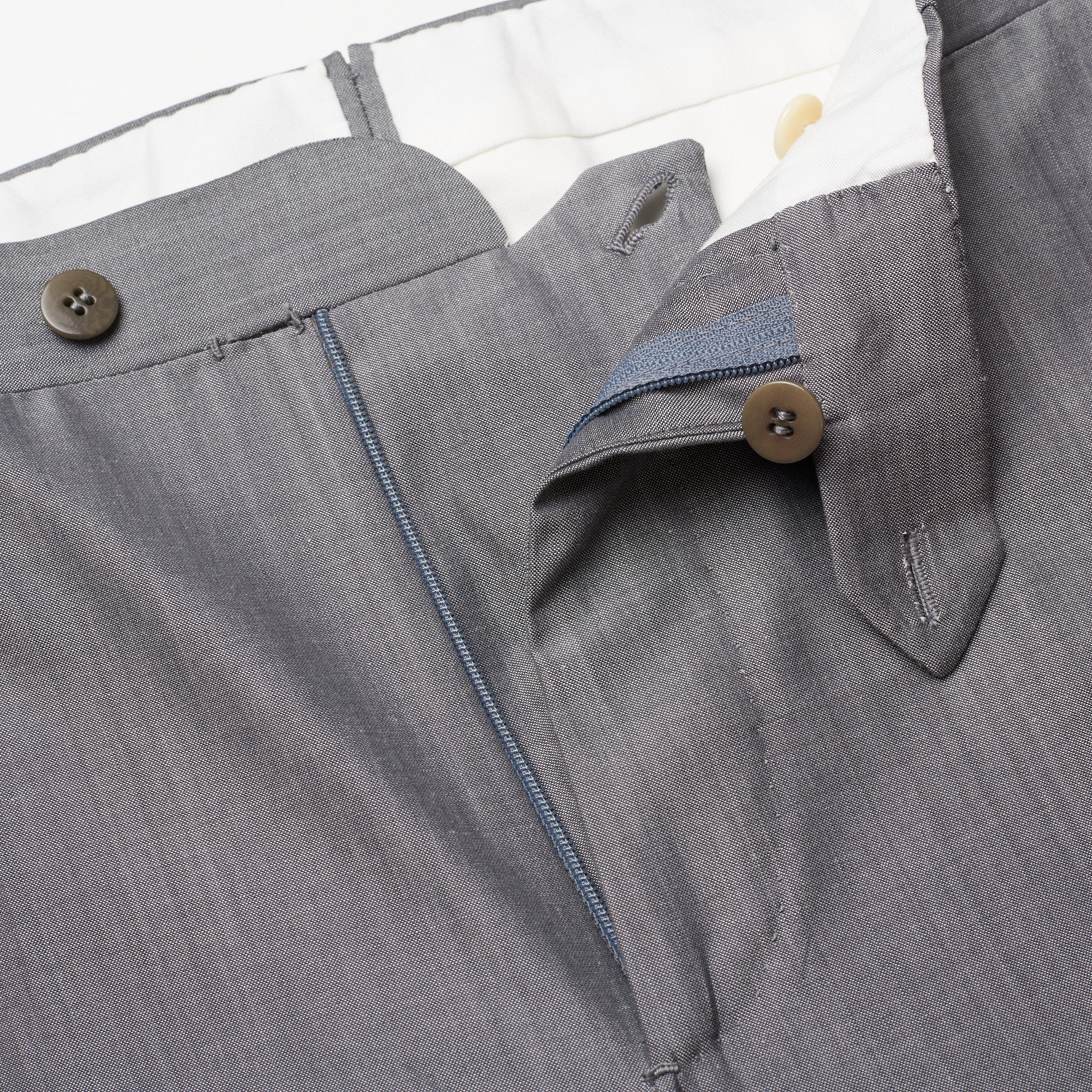 CESARE ATTOLINI Handmade Gray Cotton-Wool Super 120's Peak Lapel Suit NEW