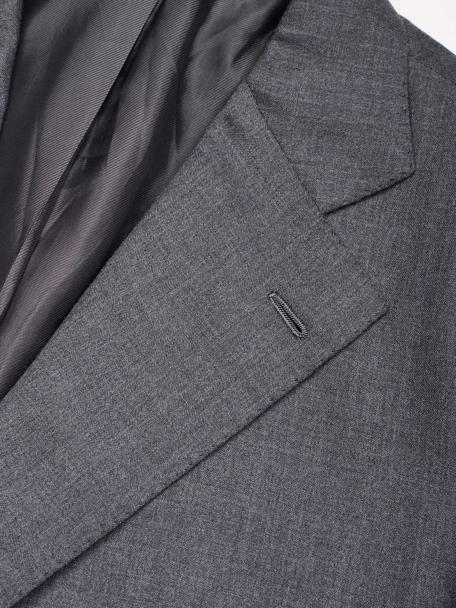 CESARE ATTOLINI Napoli Handmade Charcoal Gray Wool Suit EU 54 US 44