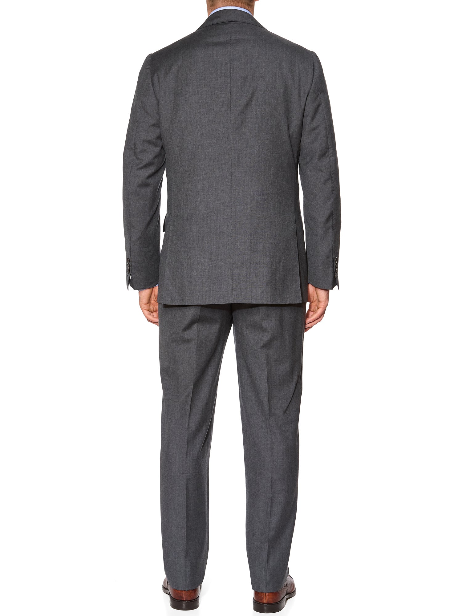 CESARE ATTOLINI Napoli Handmade Charcoal Gray Wool Suit EU 54 US 44