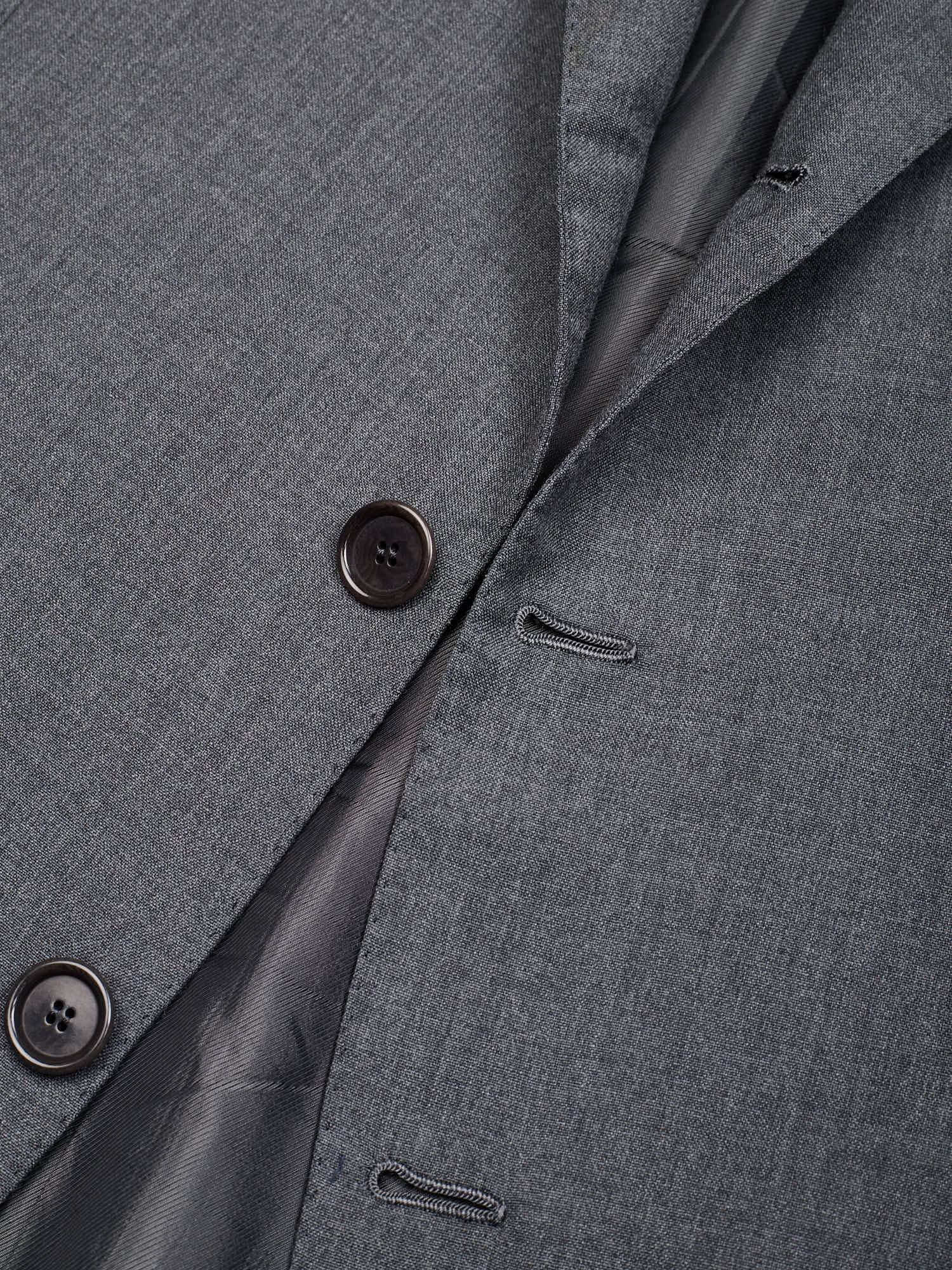 CESARE ATTOLINI Napoli Handmade Charcoal Gray Wool Suit EU 54 US 44