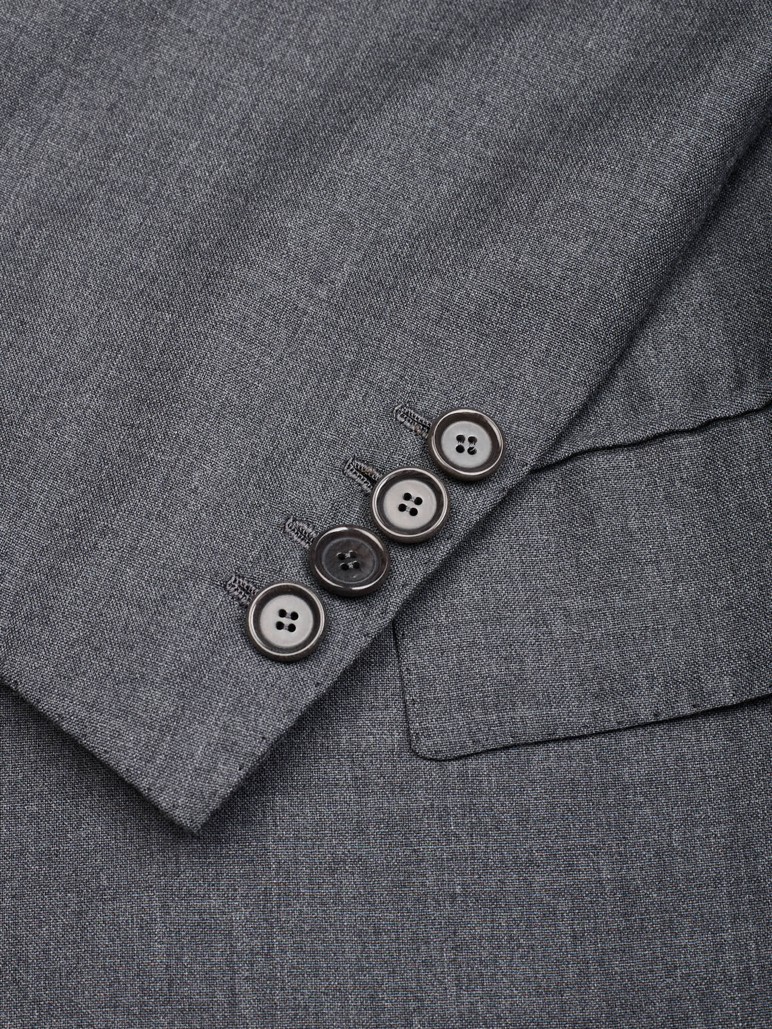 CESARE ATTOLINI Napoli Handmade Charcoal Gray Wool Suit EU 54 US 44