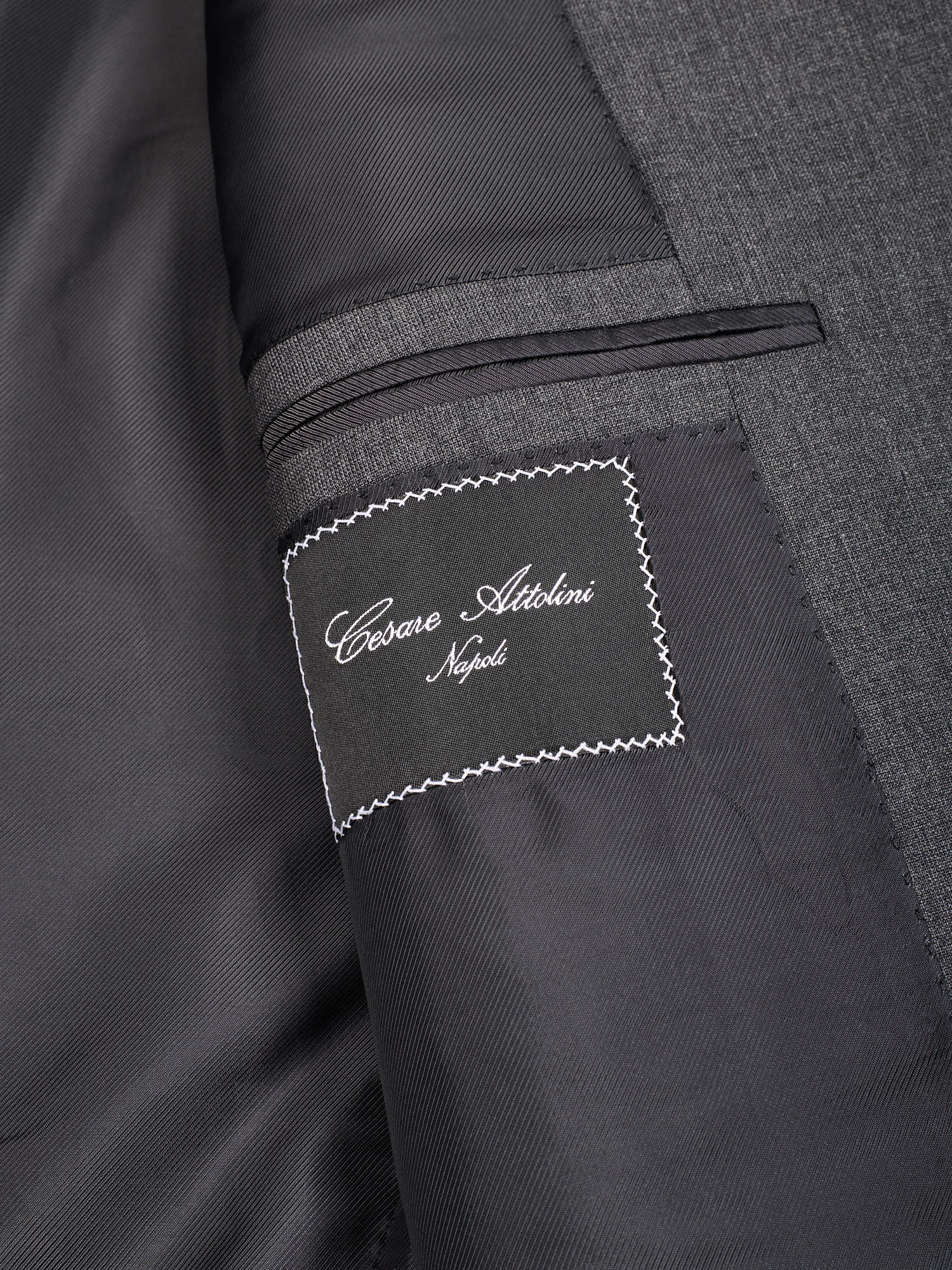 CESARE ATTOLINI Napoli Handmade Gray Wool Suit EU 54 US 44