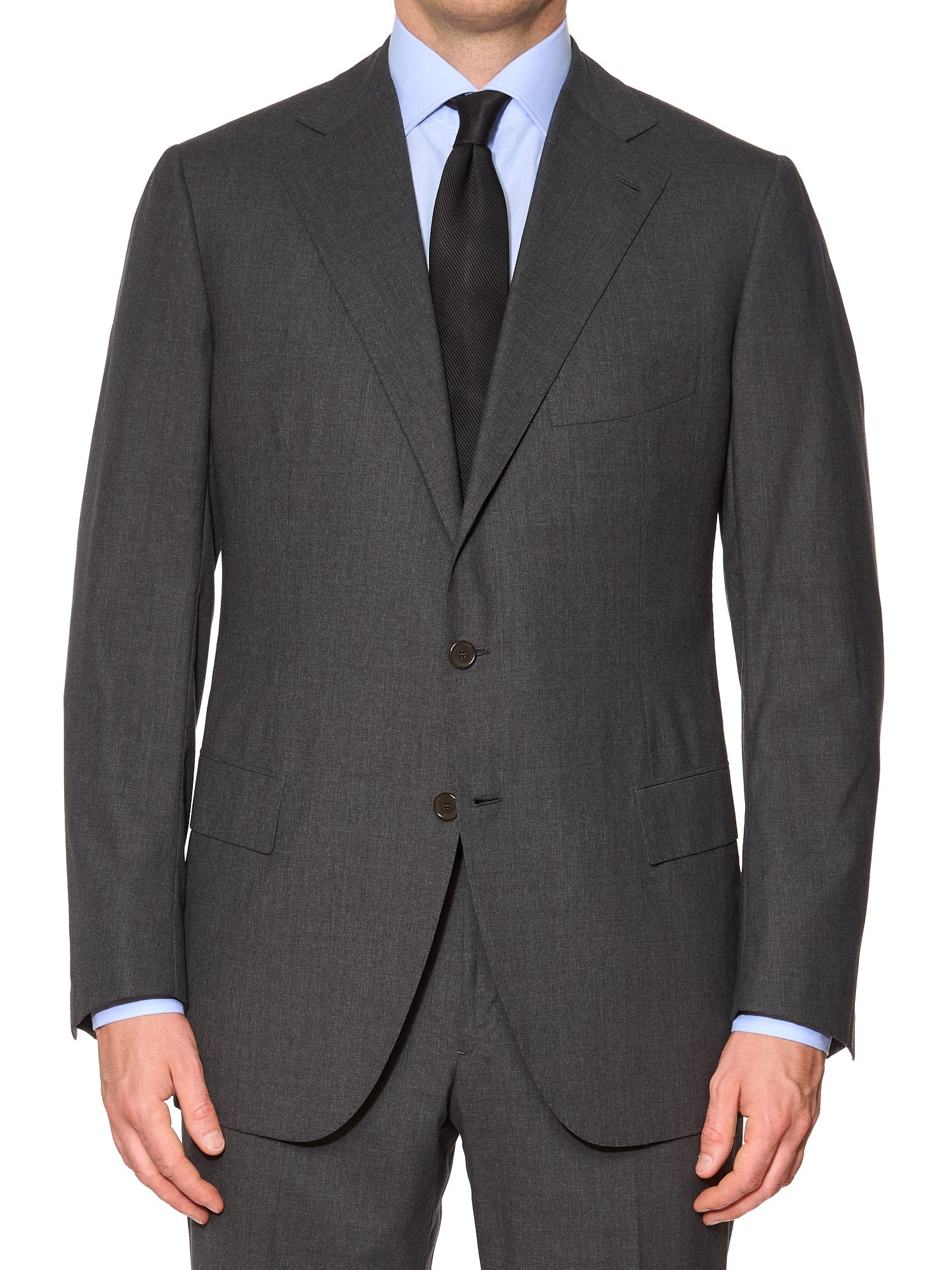 CESARE ATTOLINI Napoli Handmade Gray Wool Suit EU 54 US 44