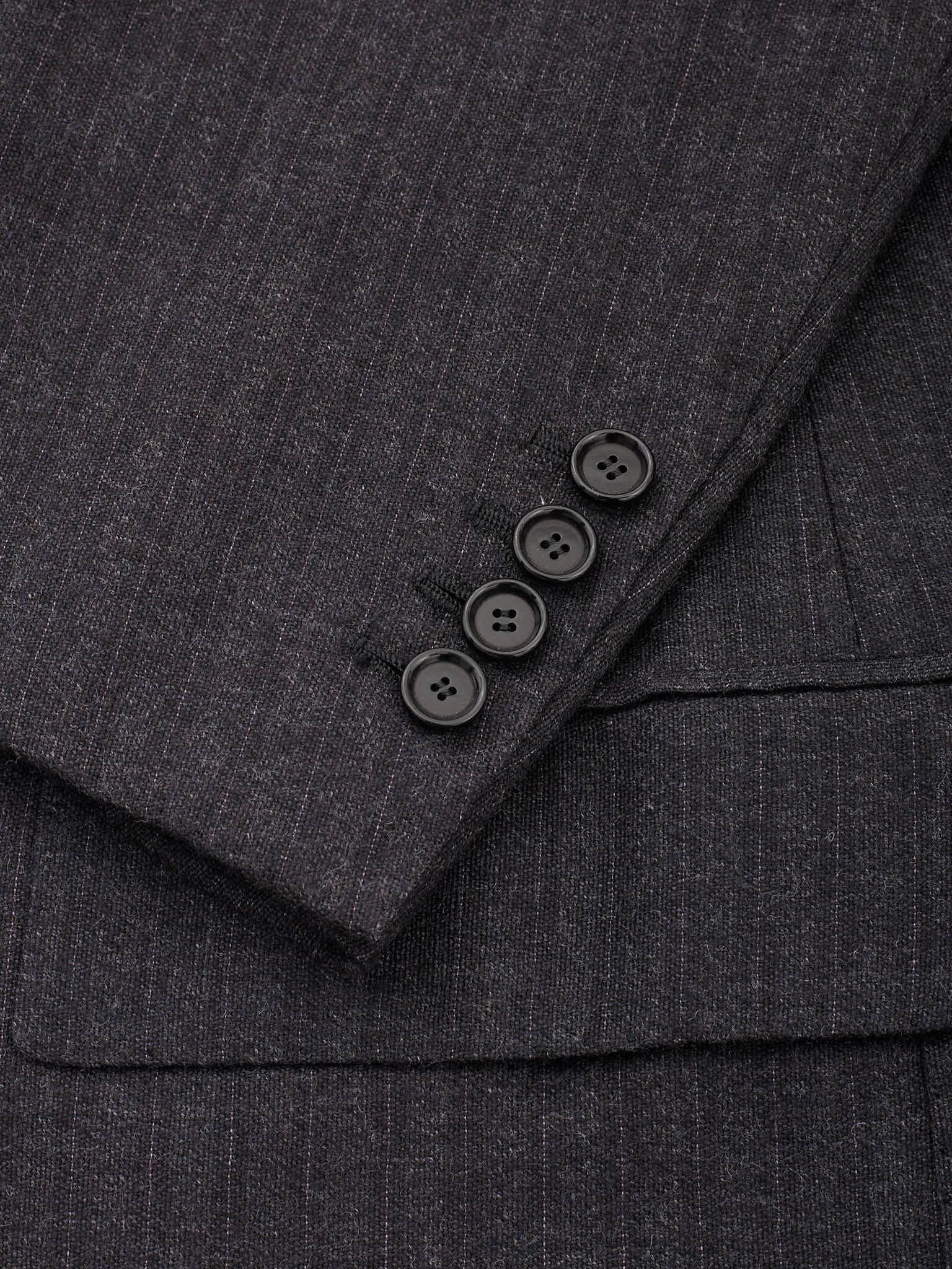 CESARE ATTOLINI Napoli Charcoal Gray Wool Suit US 44 EU 54