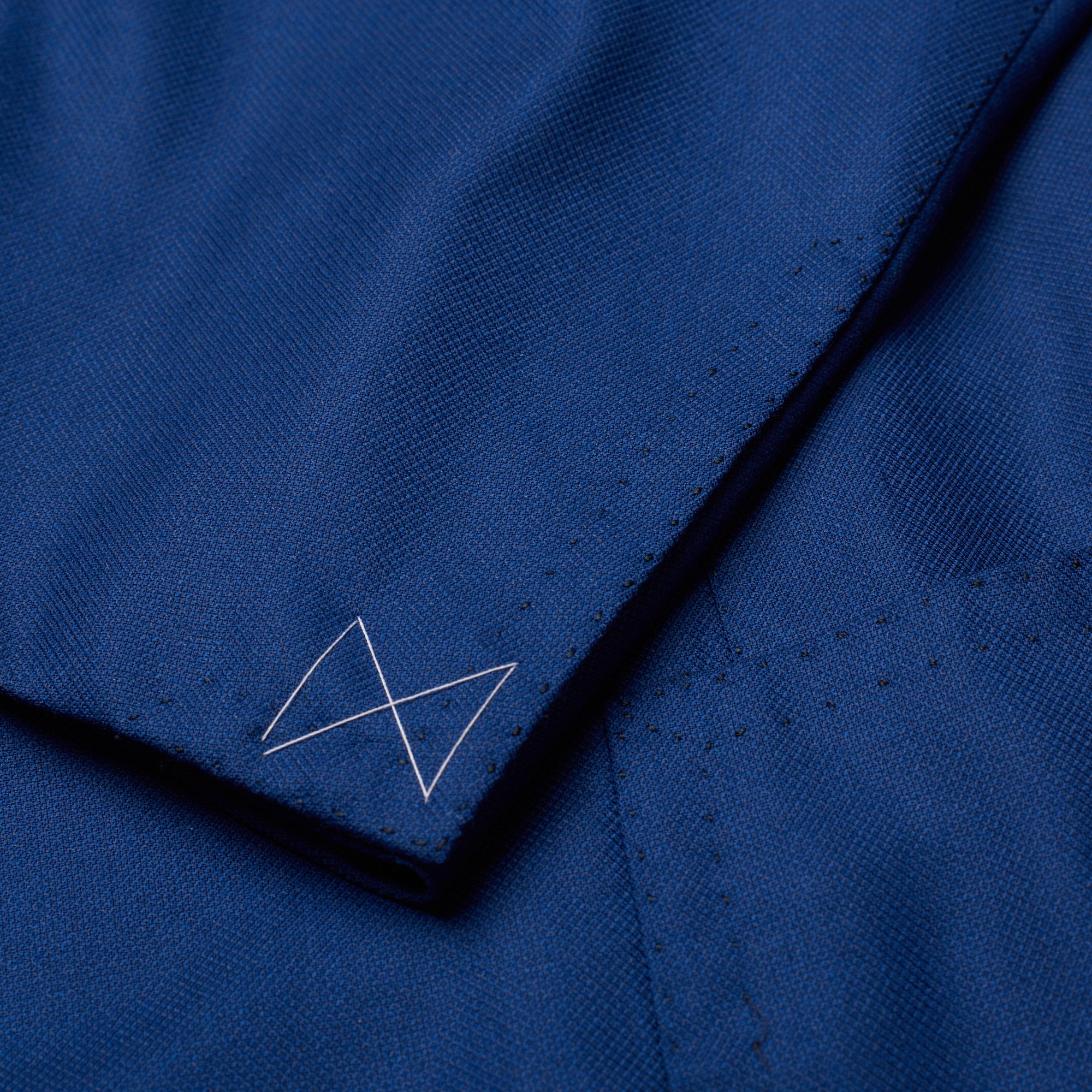 CESARE ATTOLINI Handmade Blue Silk-Wool Super 170's Jacket EU 48 NEW US 38
