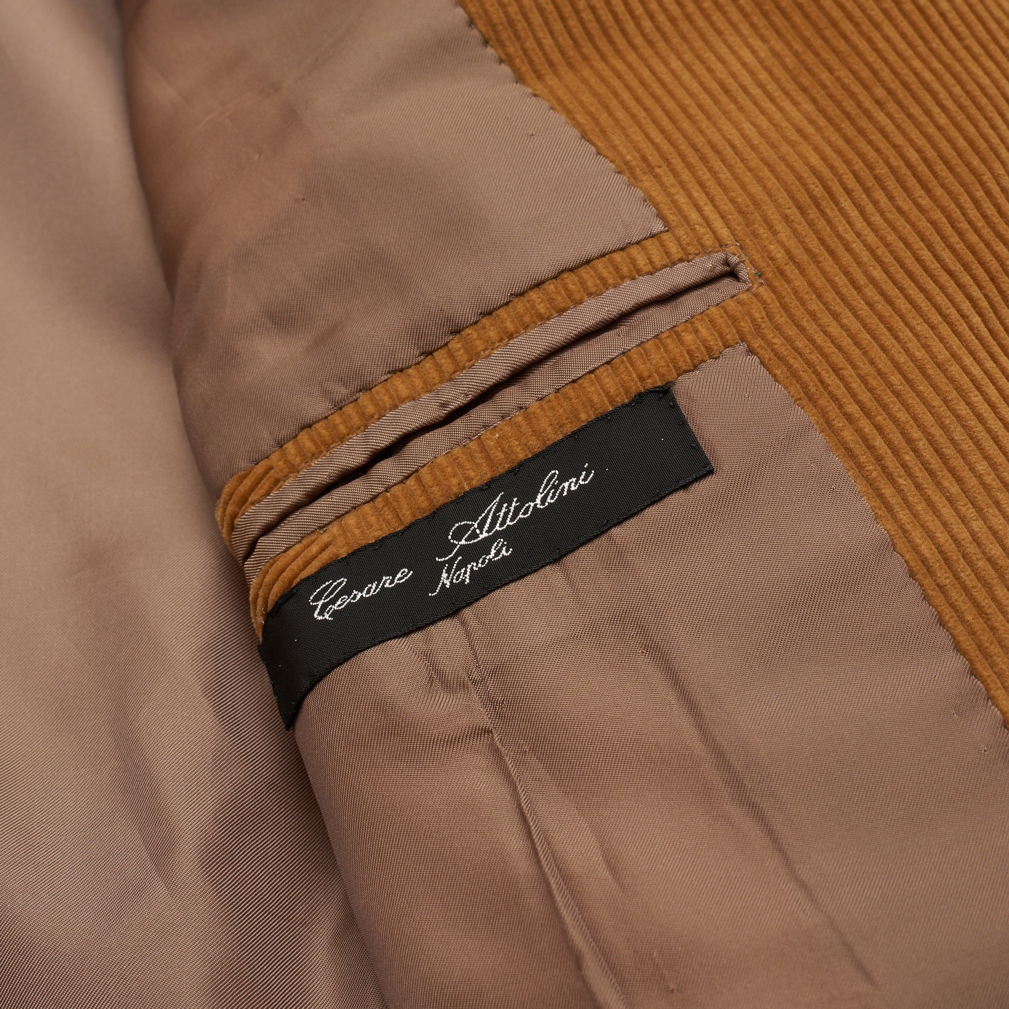 CESARE ATTOLINI Napoli Handmade Brown Corduroy Cotton Jacket EU 48 US 38
