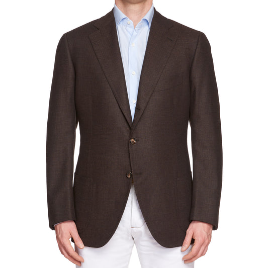 CESARE ATTOLINI Handmade Dark Brown Wool-Cashmere Jacket 54 NEW US 44