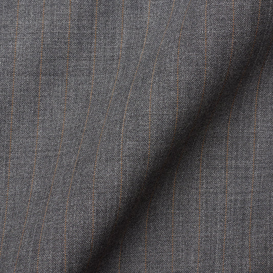 CESARE ATTOLINI Handmade Gray Striped Wool Super 130's Suit 50 NEW US 40