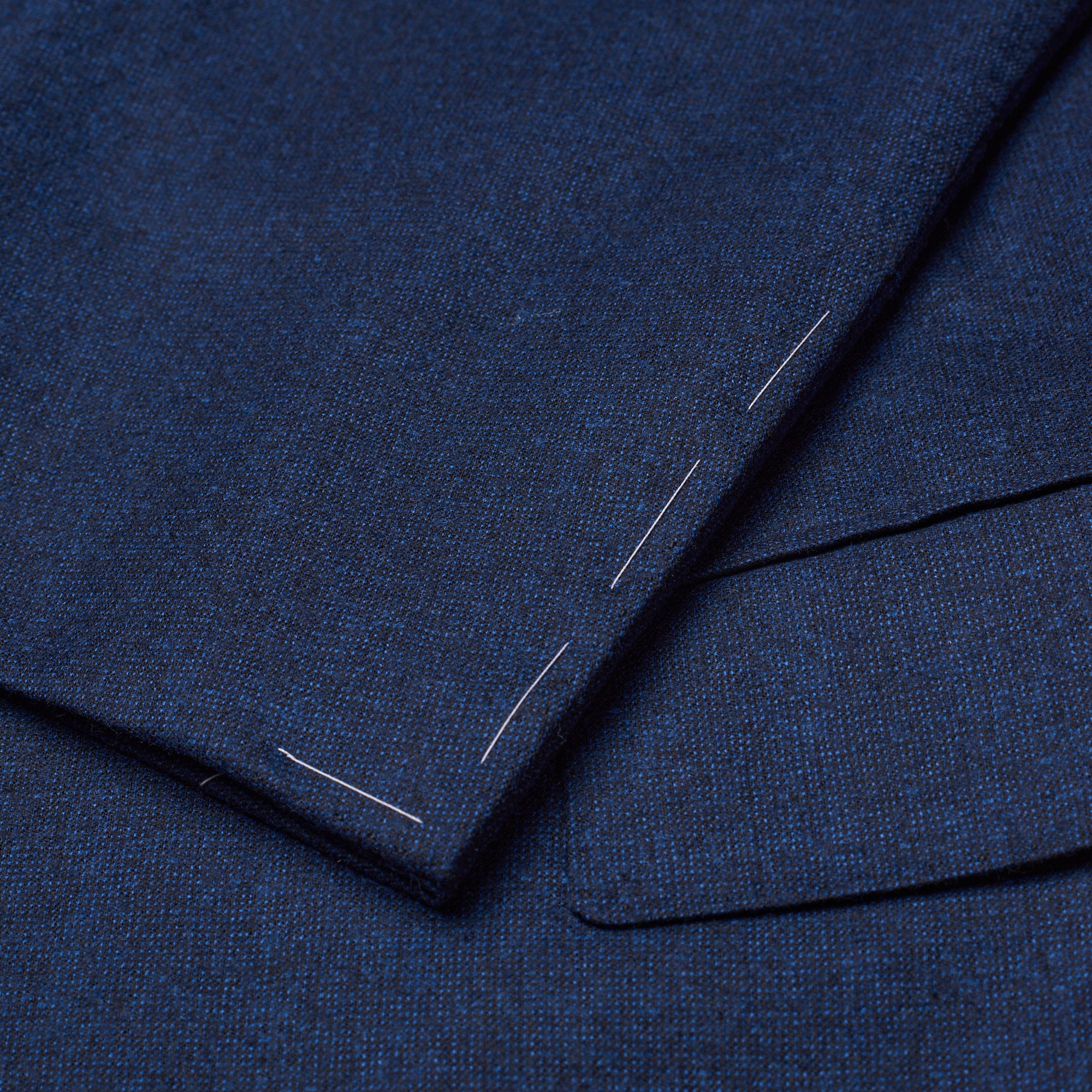 CESARE ATTOLINI Handmade Navy Blue Nailhead Wool Super 120's Suit EU 50 NEW US 40 CESARE ATTOLINI