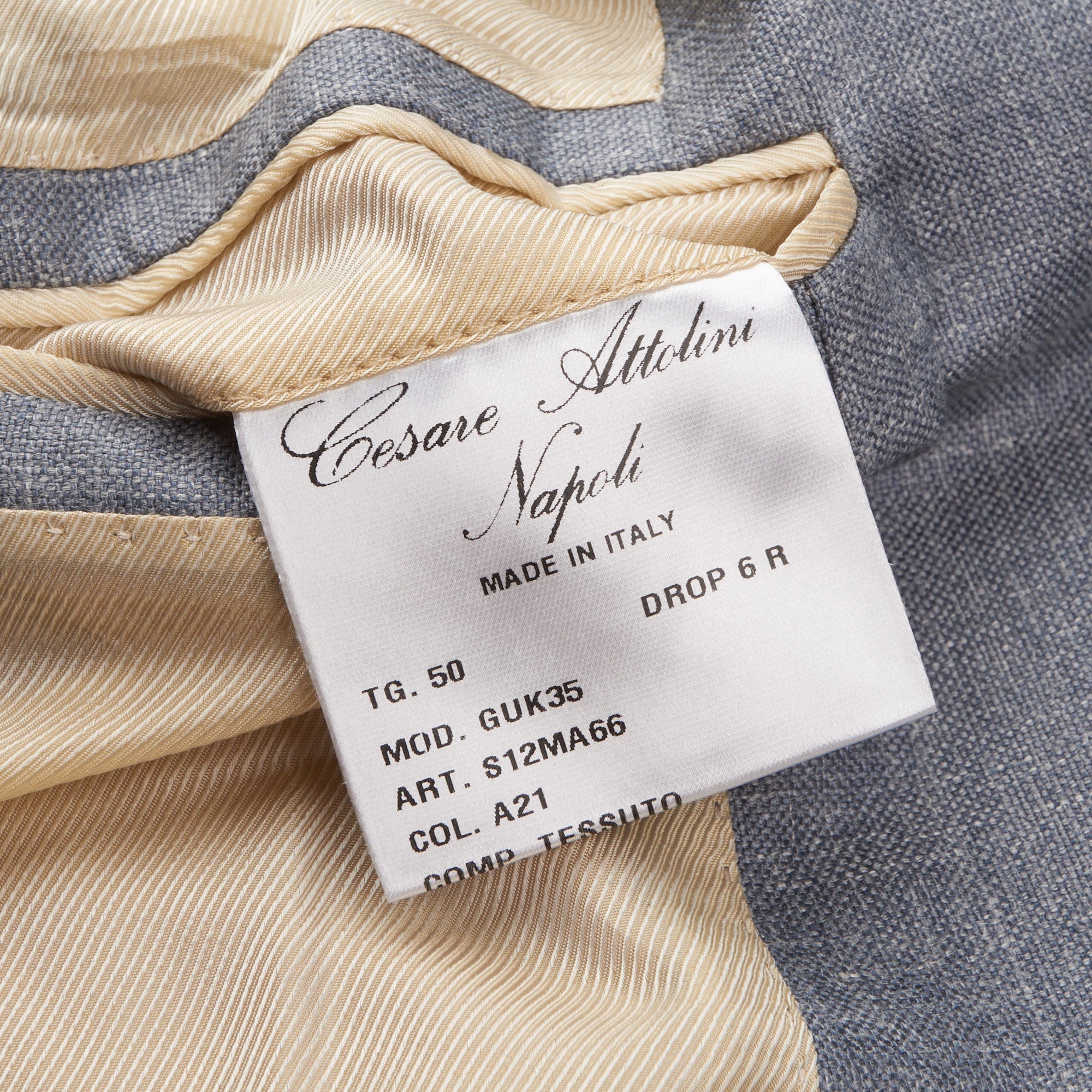 CESARE ATTOLINI for TINCATI Handmade Gray Cashmere-Silk-Linen Jacket EU 50 US 40 CESARE ATTOLINI