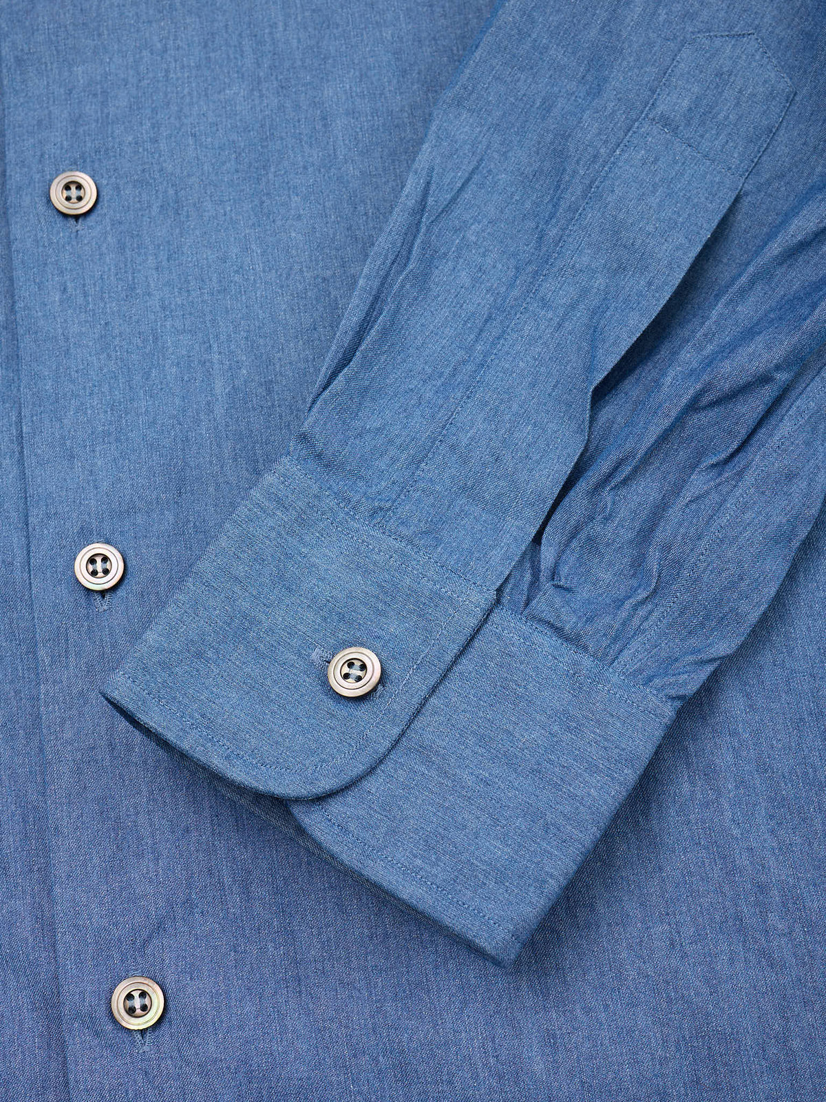 CHARVET Paris Blue Cotton MTM Denim Shirt