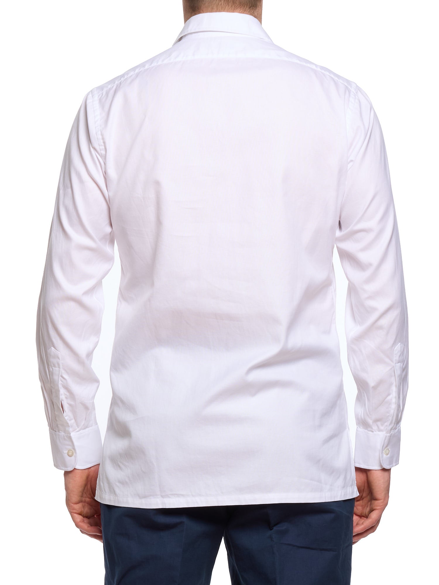 CHARVET Paris Handmade White Cotton Dress Shirt