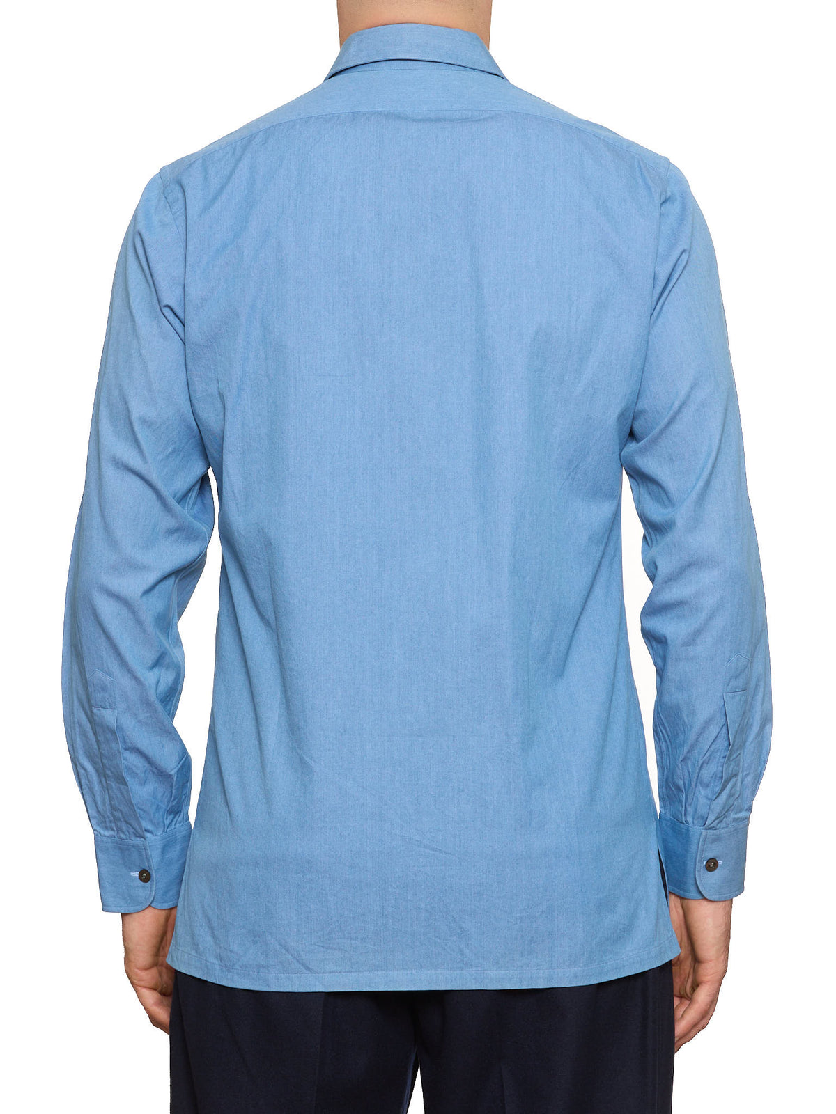 CHARVET Paris Light Blue Cotton MTM Denim Shirt