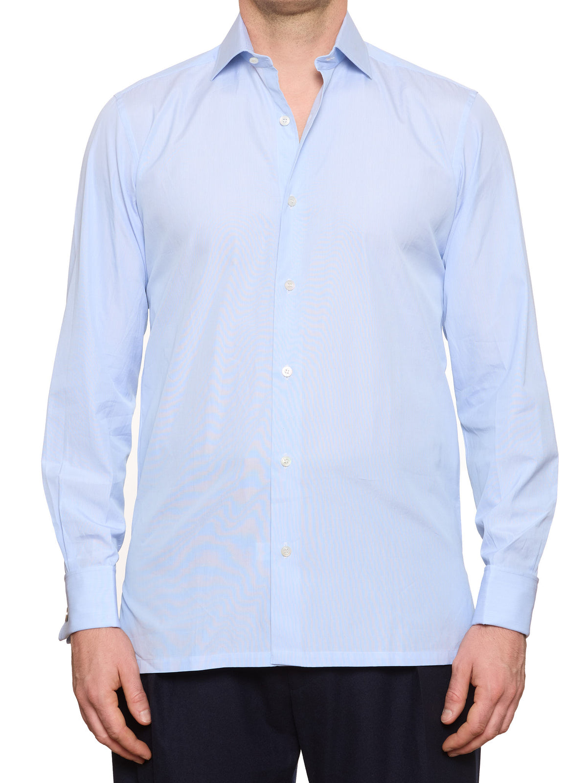 CHARVET Paris Light Blue Cotton MTM Dress Shirt NEW