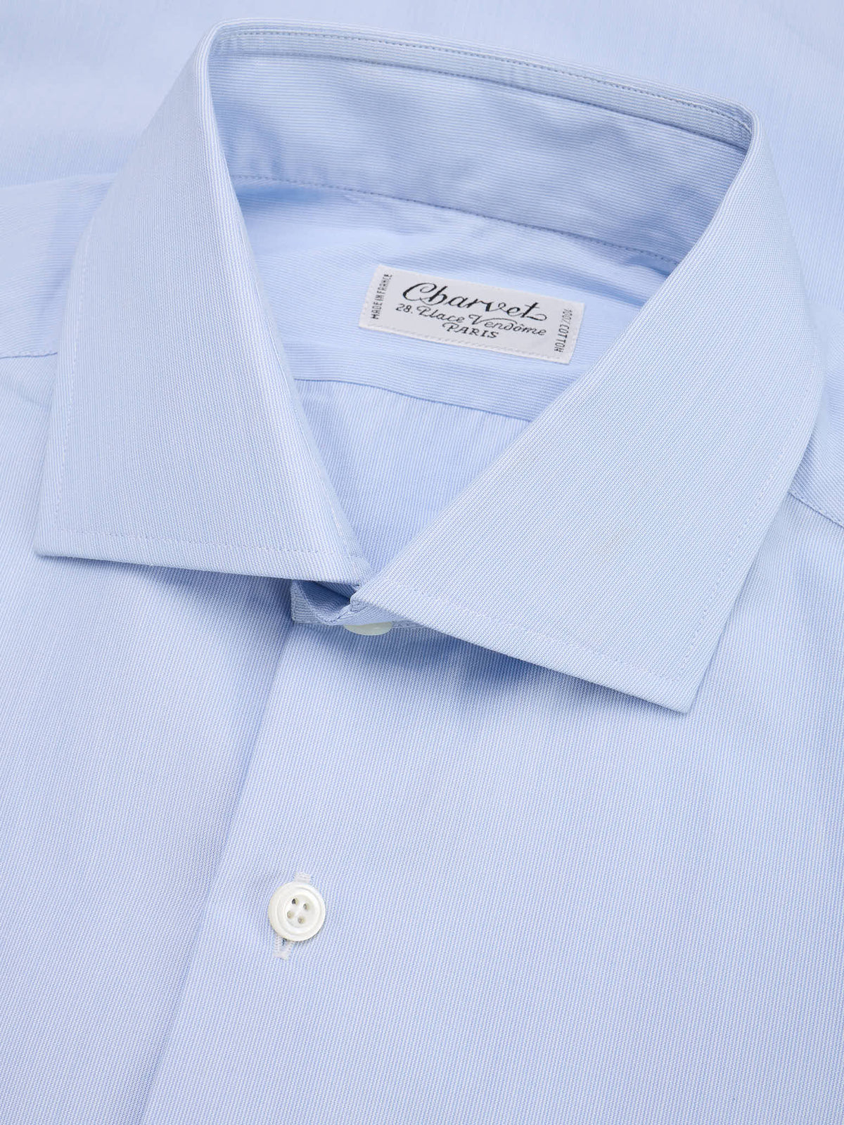 CHARVET Paris Light Blue Cotton MTM Dress Shirt NEW