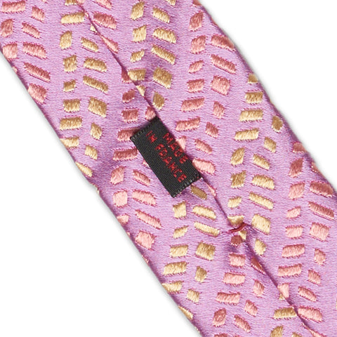 CHARVET Vendome Handmade Purple Striped Design Silk Tie