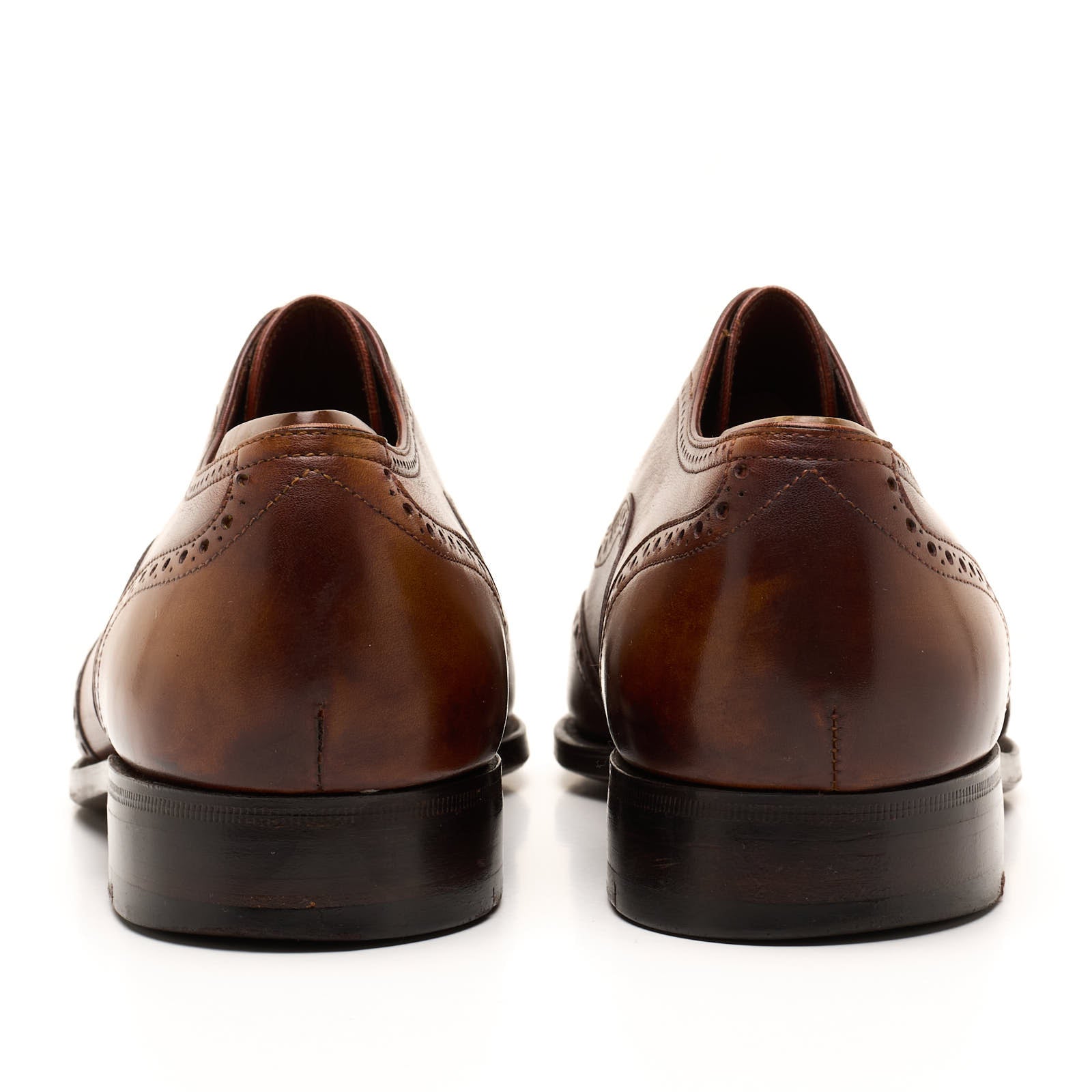 CORTHAY Paris "Vendome" Ebony Brown Calf Leather 5 Eyelet Oxford Shoes Size 7.5