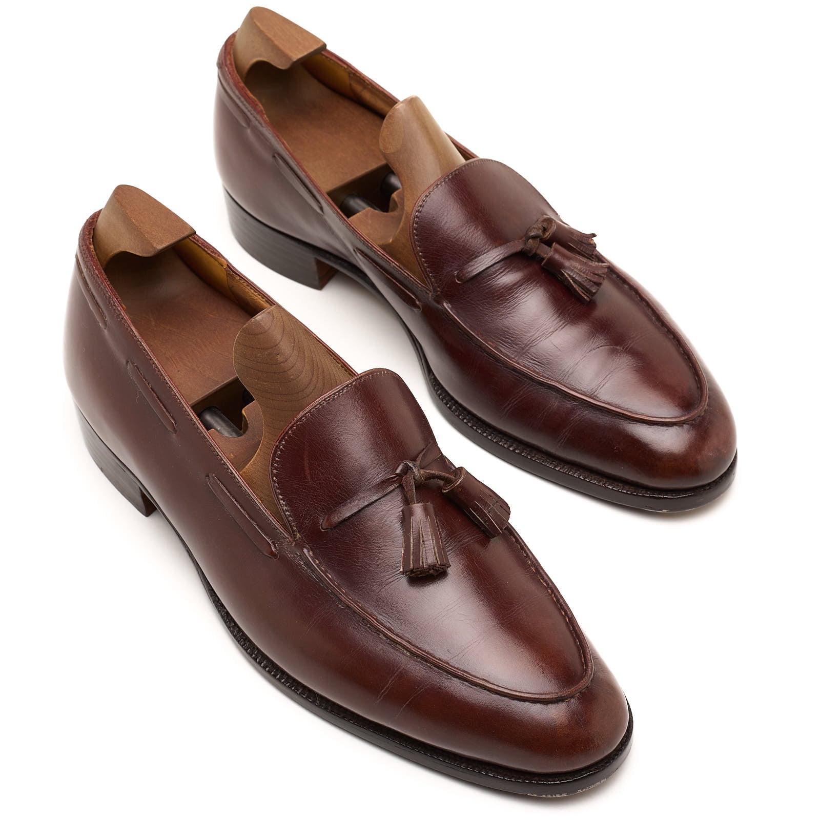 JOHN LOBB Bespoke Brown Tassel Loafers Shoes UK 6.5E US 7.5 Last 4515