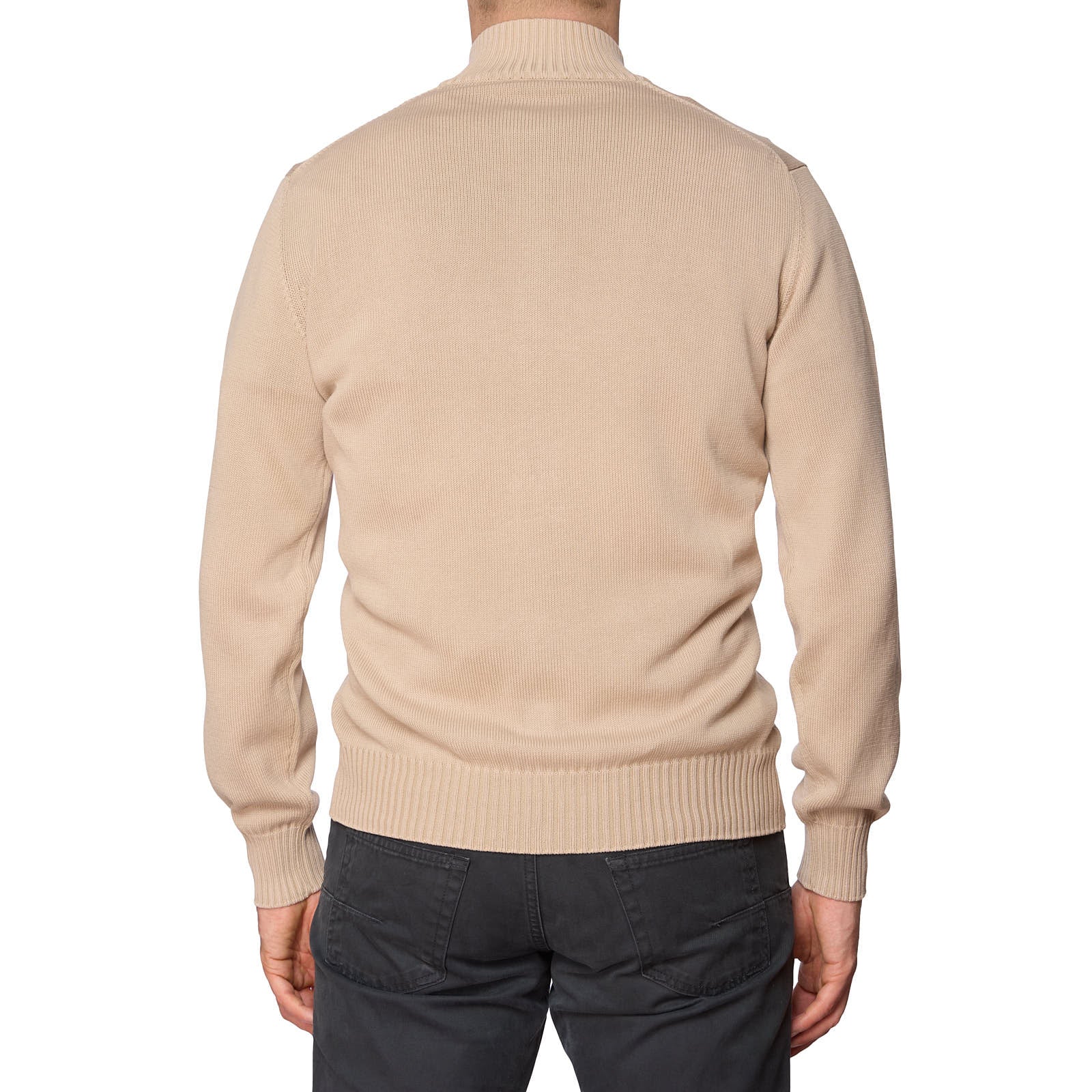 DELLA CIANA for VANNUCCI Light Beige Cotton Knit Cardigan Sweater NEW