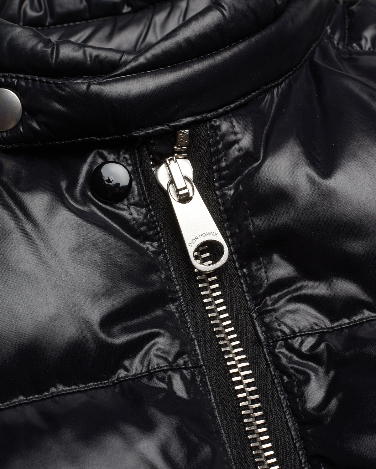DIOR HOMME Lumiere Du Nord Black Down Biker Puffer Jacket EU 48 US S 8H 2008