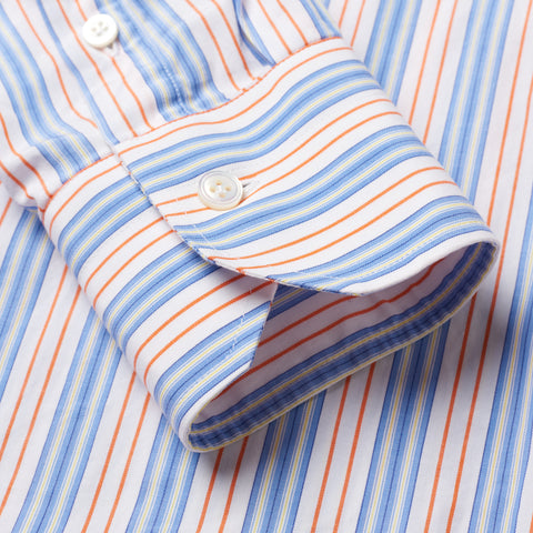 DOMENICO VACCA Multi-Color Striped Cotton Shirt EU 42 US 16.5