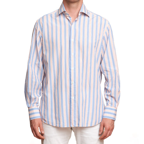 DOMENICO VACCA Multi-Color Striped Cotton Shirt EU 42 US 16.5